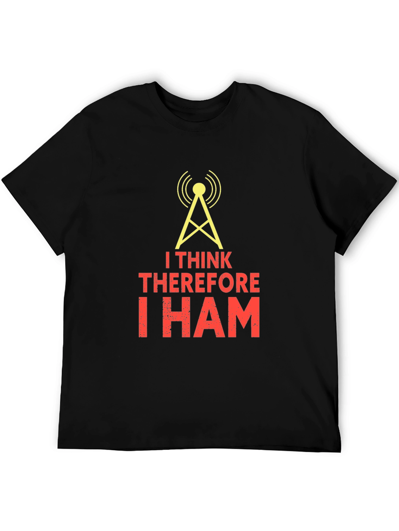 I Think Therefore I Ham Black T-Shirt
