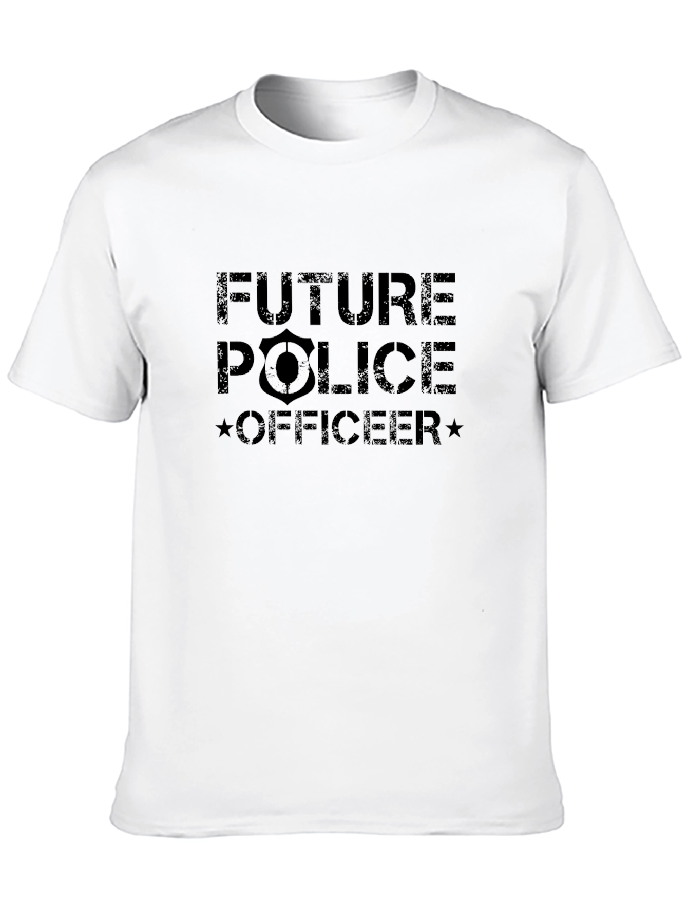 Future Police Officer Graphic Tee - Black
