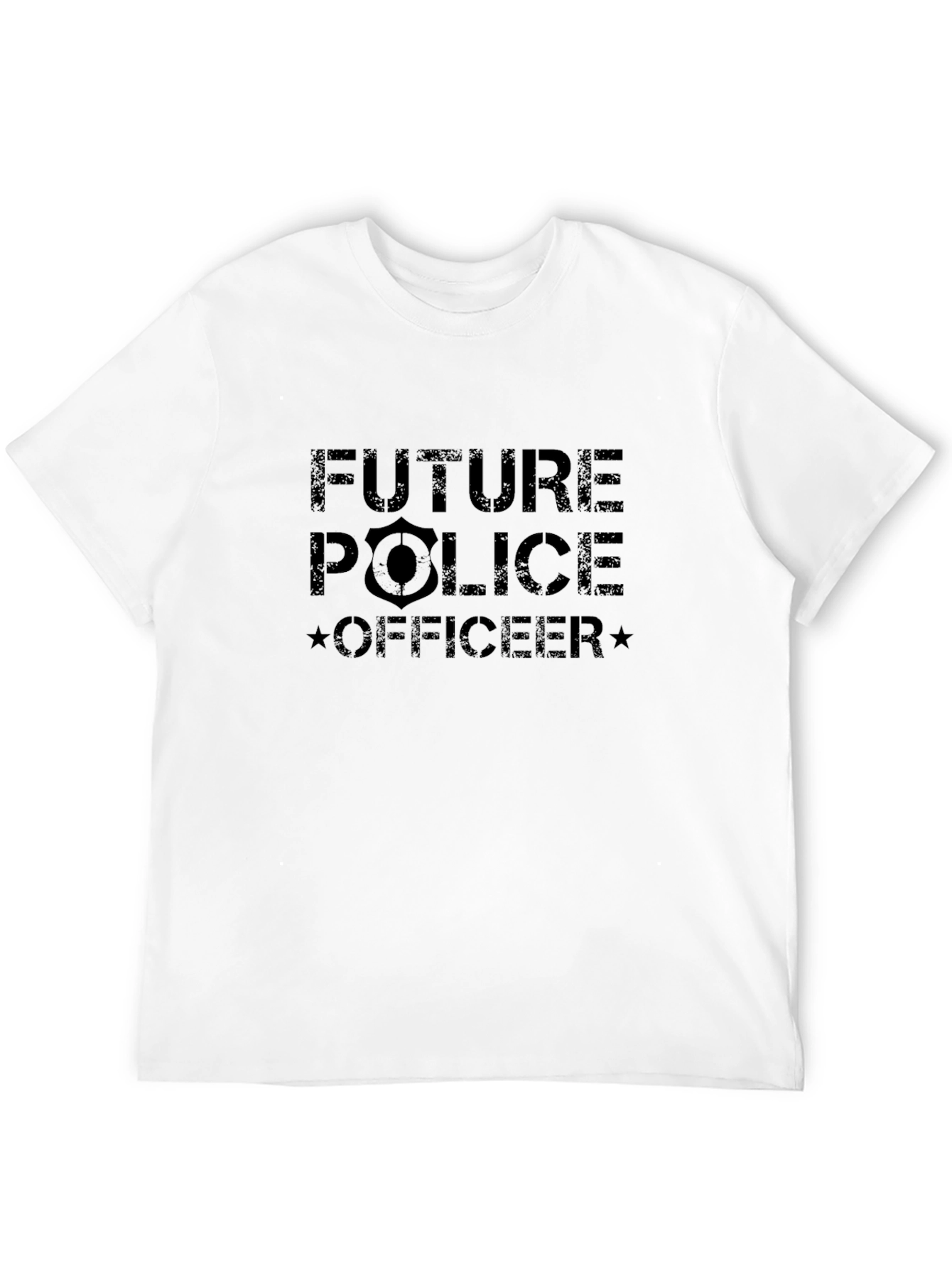 Future Police Officer Graphic Tee - Black