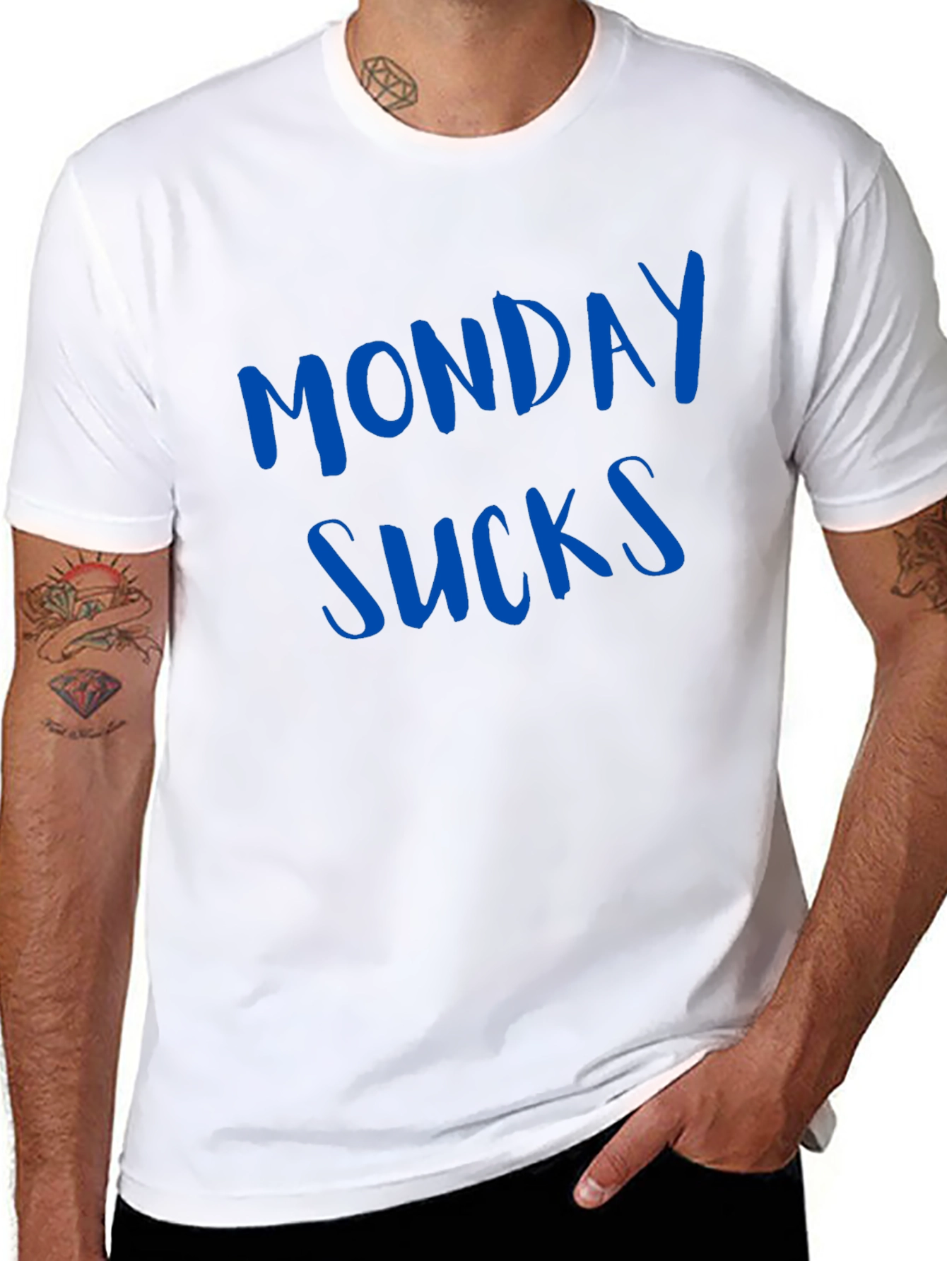 Monday Sucks Mens Black T-Shirt - Casual Wear
