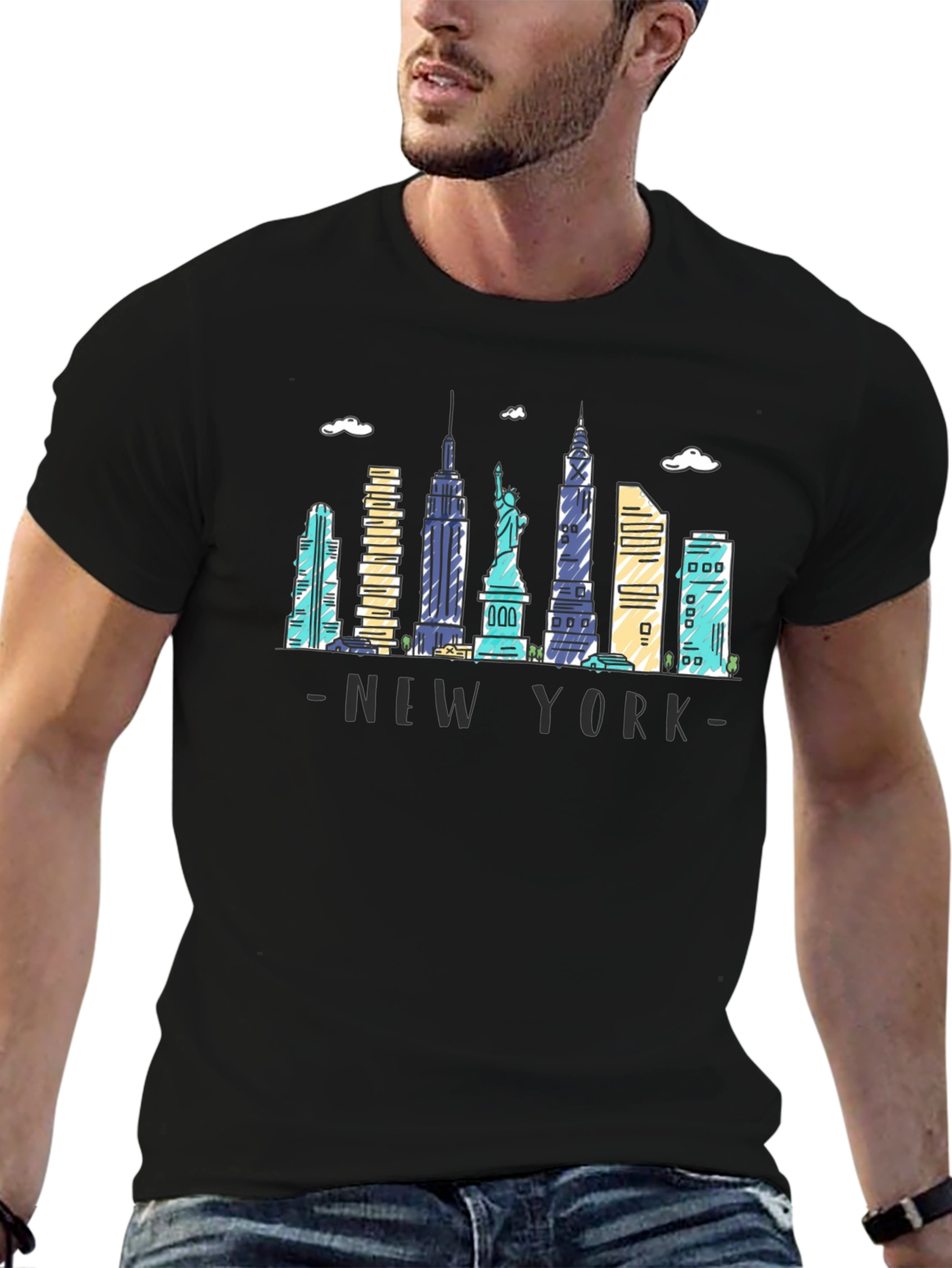New York Skyline Graphic T-Shirt