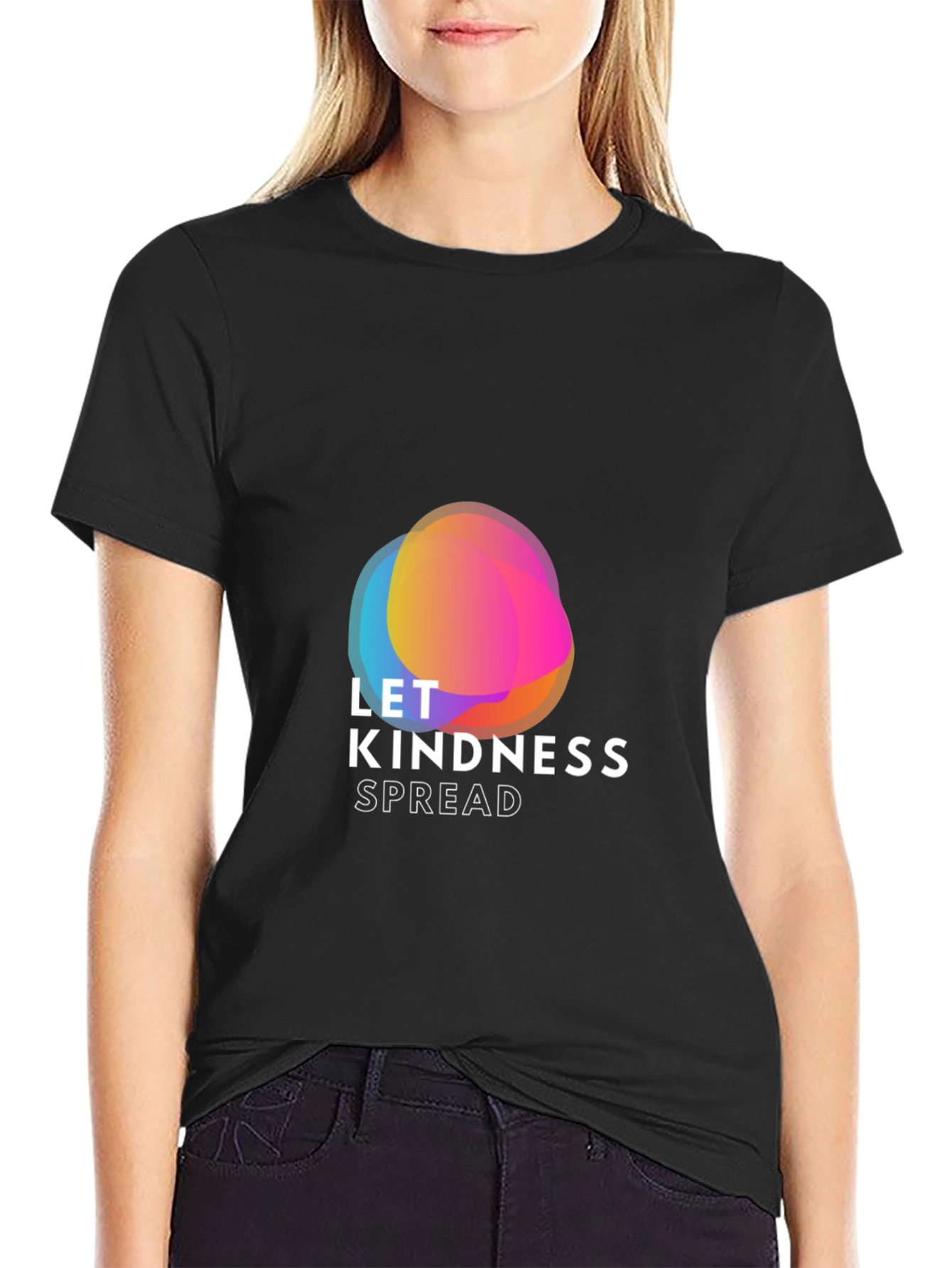 Kindness Spread Black Tee - Stylish & Comfy