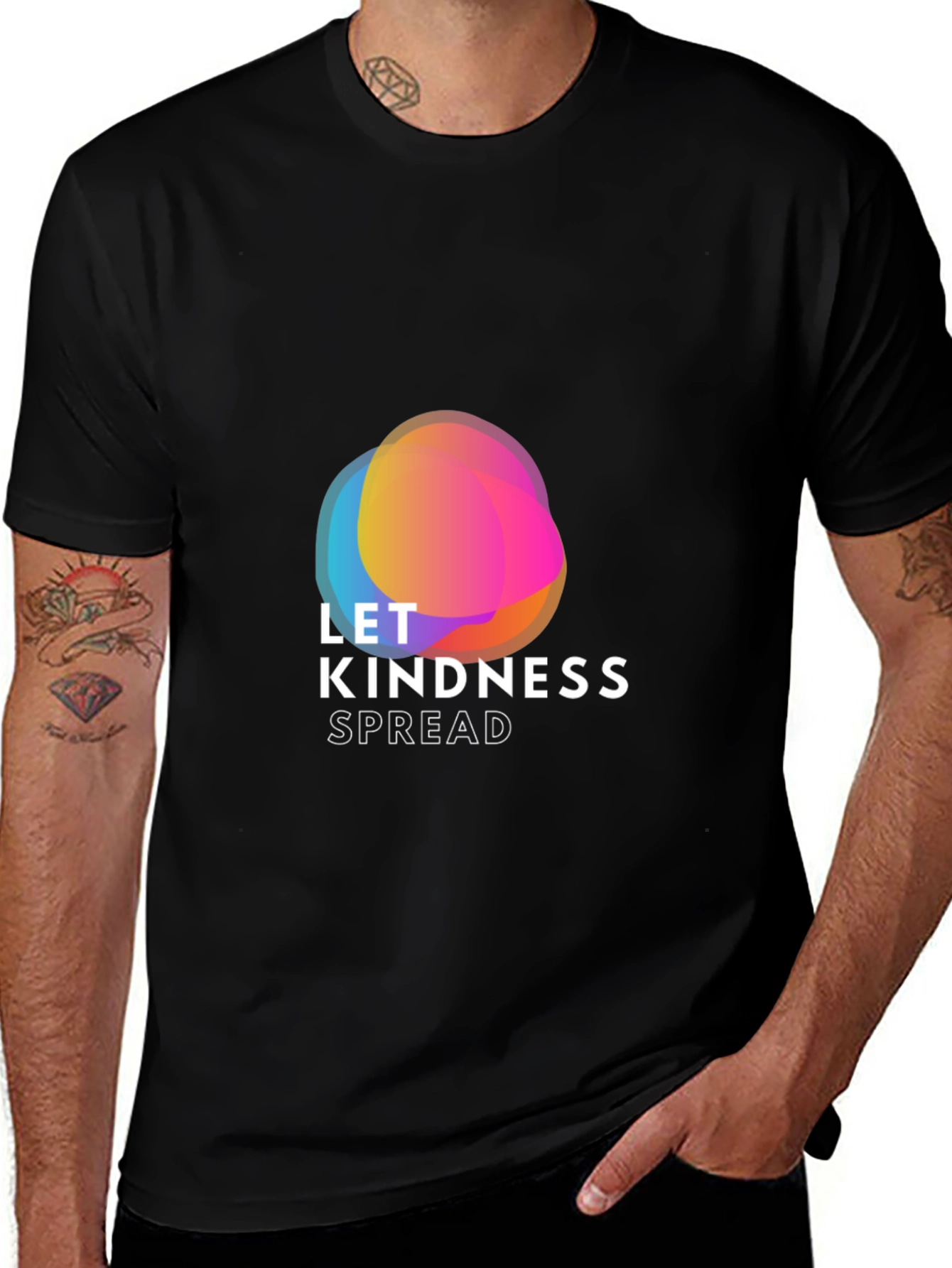 Kindness Spread Black Tee - Stylish & Comfy