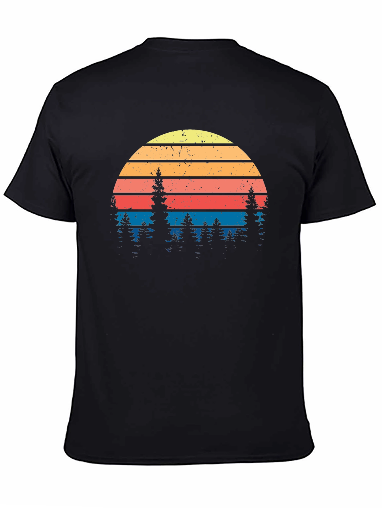 Retro Sunset Pine Tree Graphic Tee