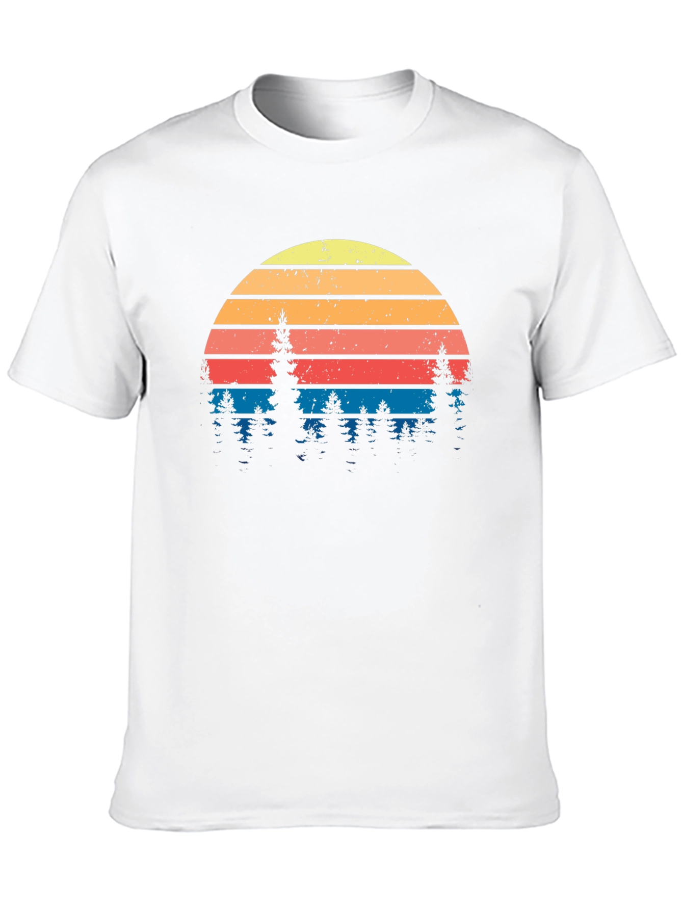 Retro Sunset Pine Tree Graphic Tee