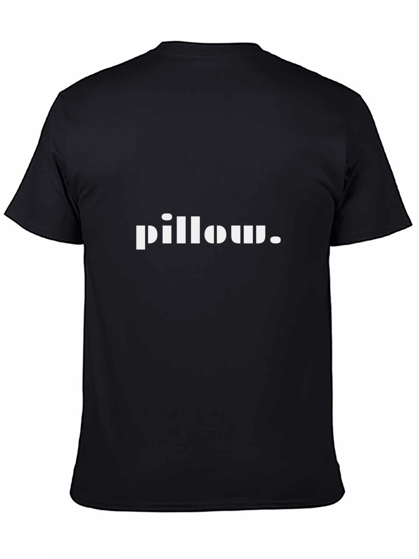 Pillow. Black T-Shirt
