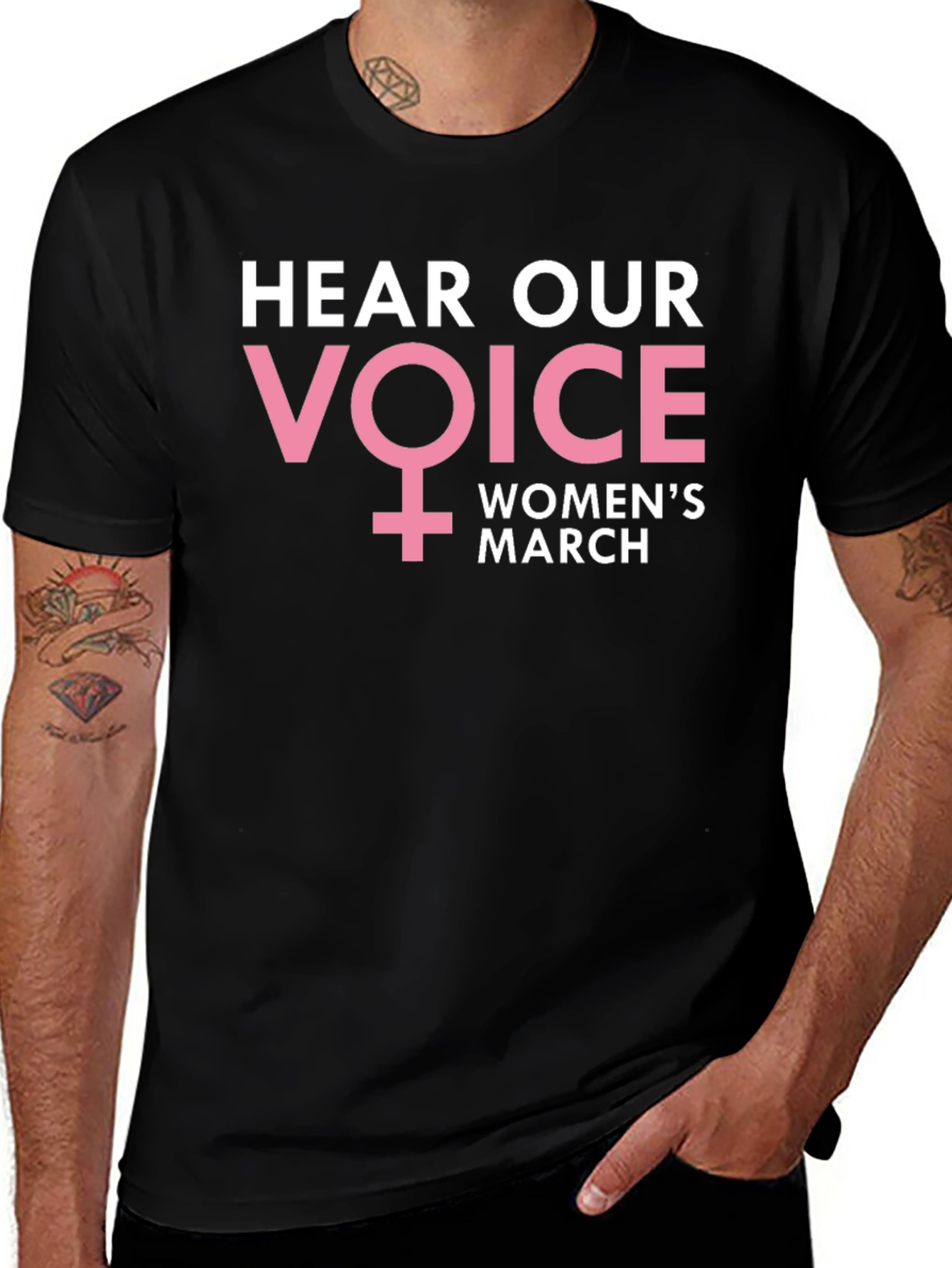 Womens March T-Shirt - Hear Our Voice Feminist Tee