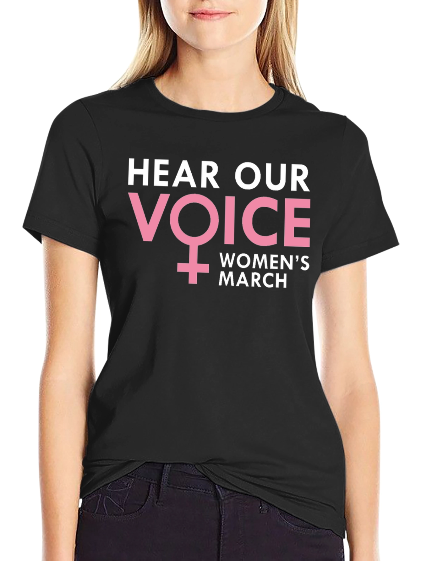 Womens March T-Shirt - Hear Our Voice Feminist Tee