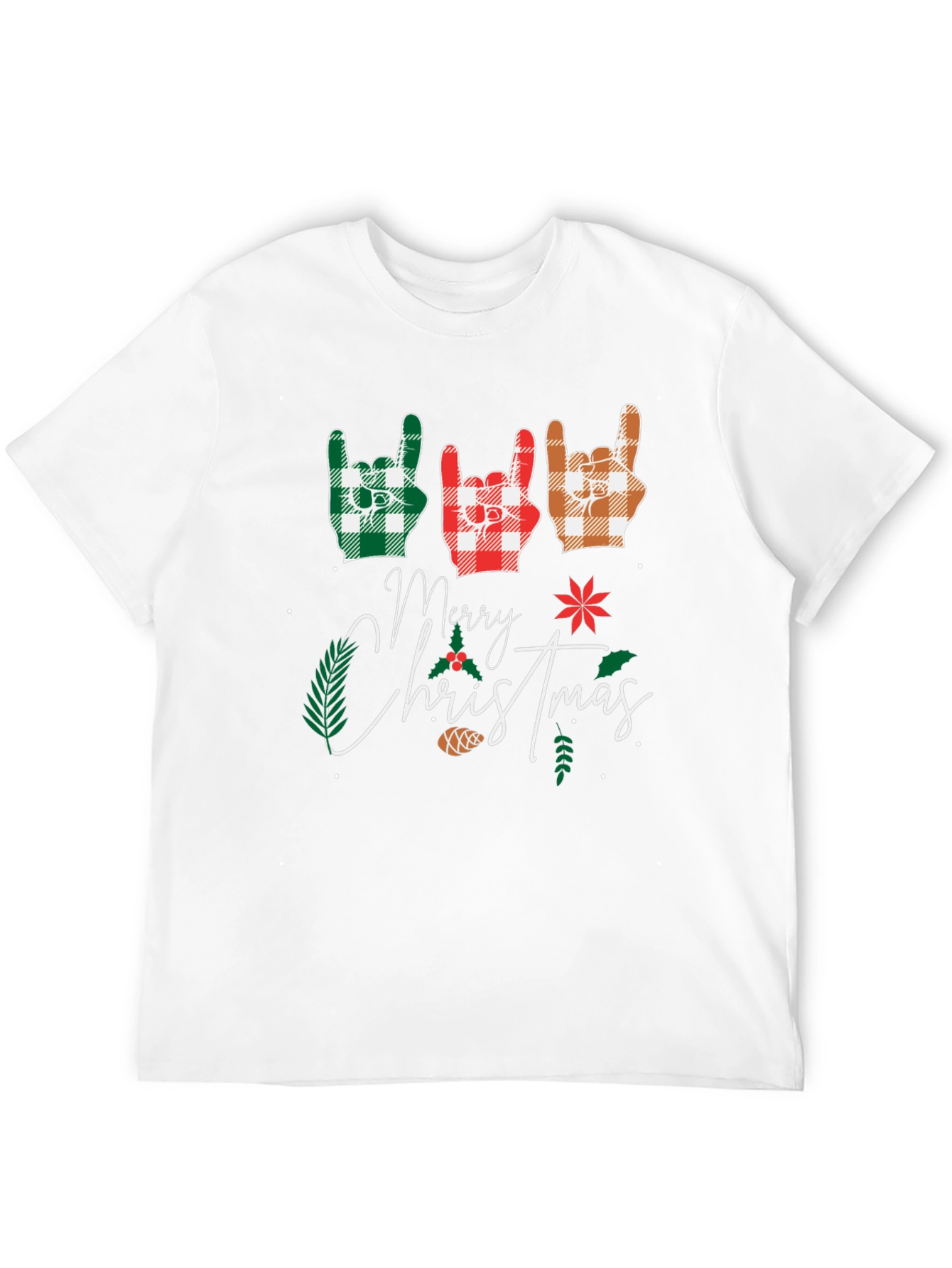 Festive Merry Christmas Rock On Graphic Tee