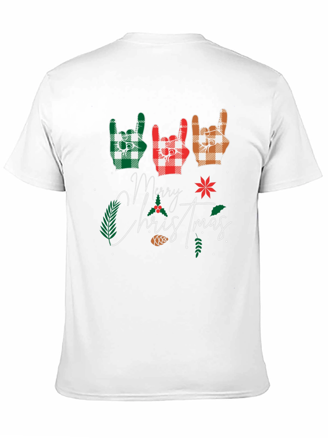 Festive Merry Christmas Rock On Graphic Tee