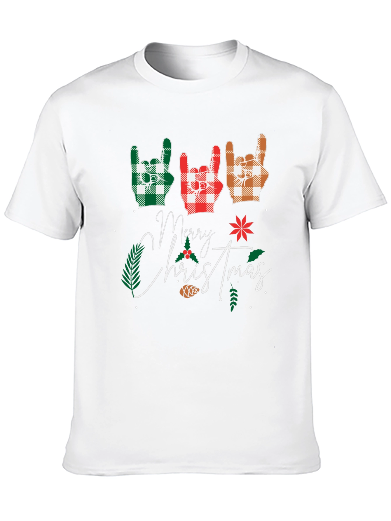 Festive Merry Christmas Rock On Graphic Tee