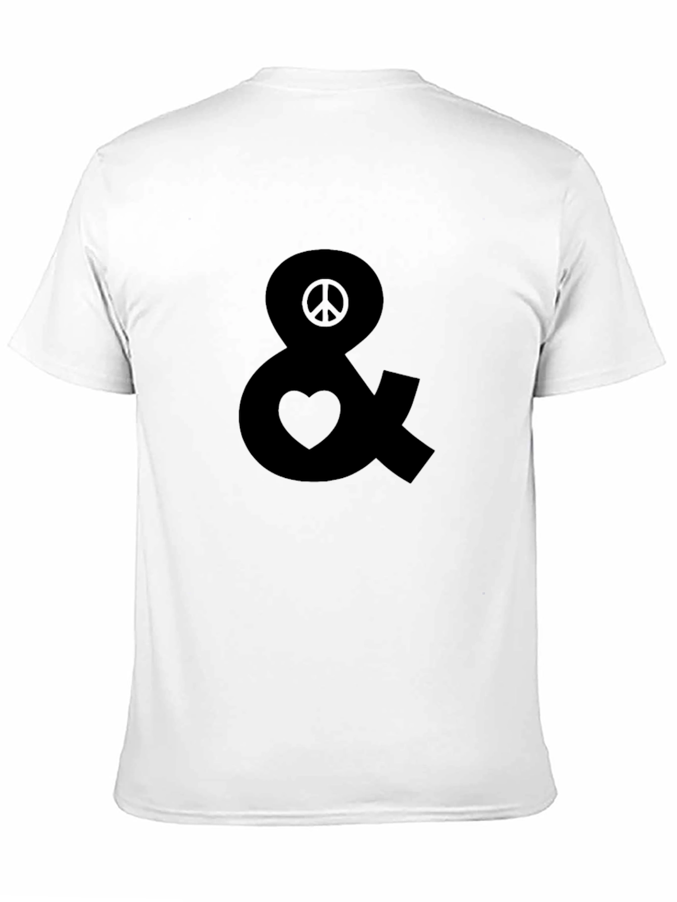 Peace & Love Graphic Tee - Black Cotton T-Shirt