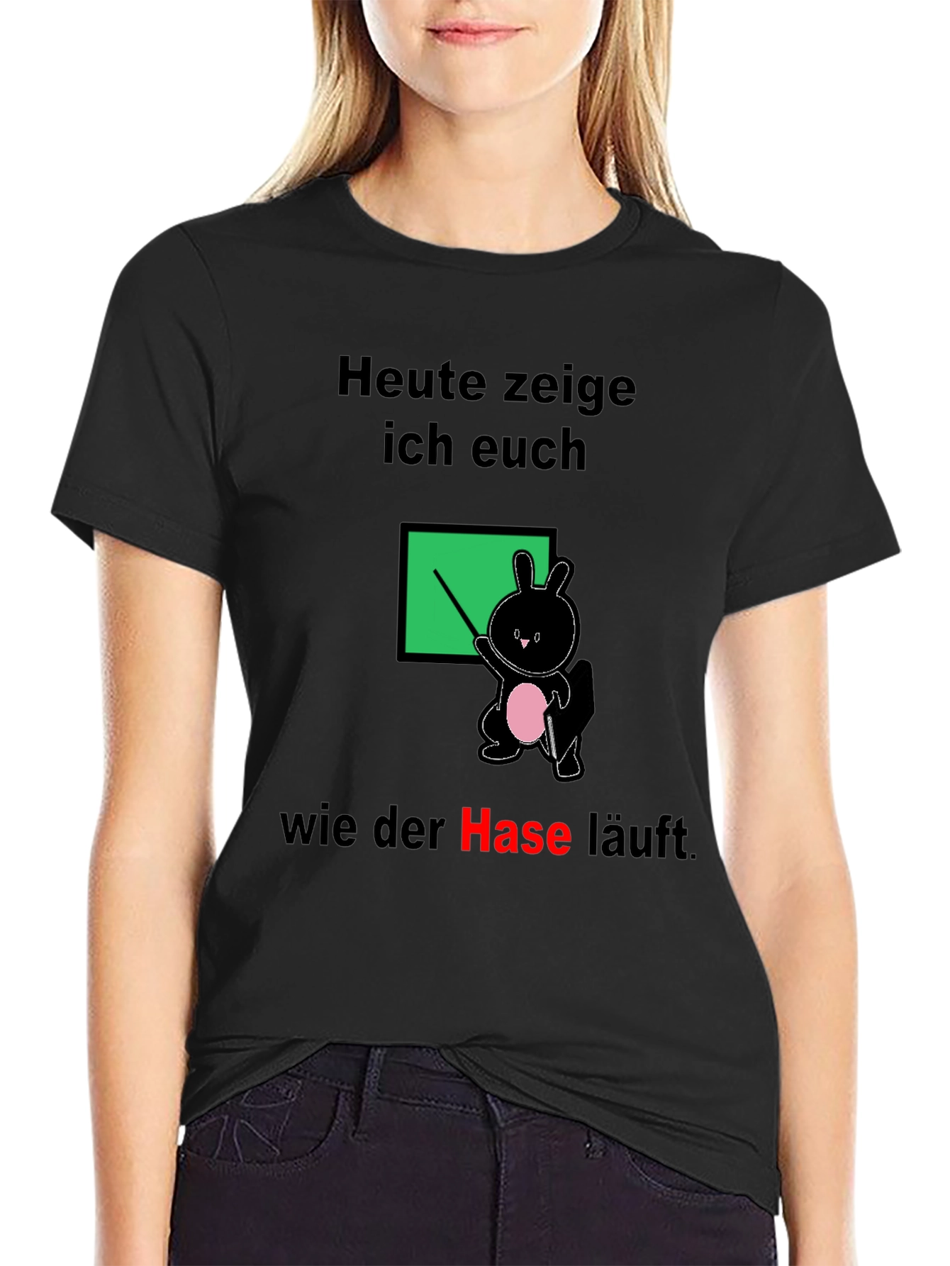 Funny German Bunny Teacher Graphic Tee