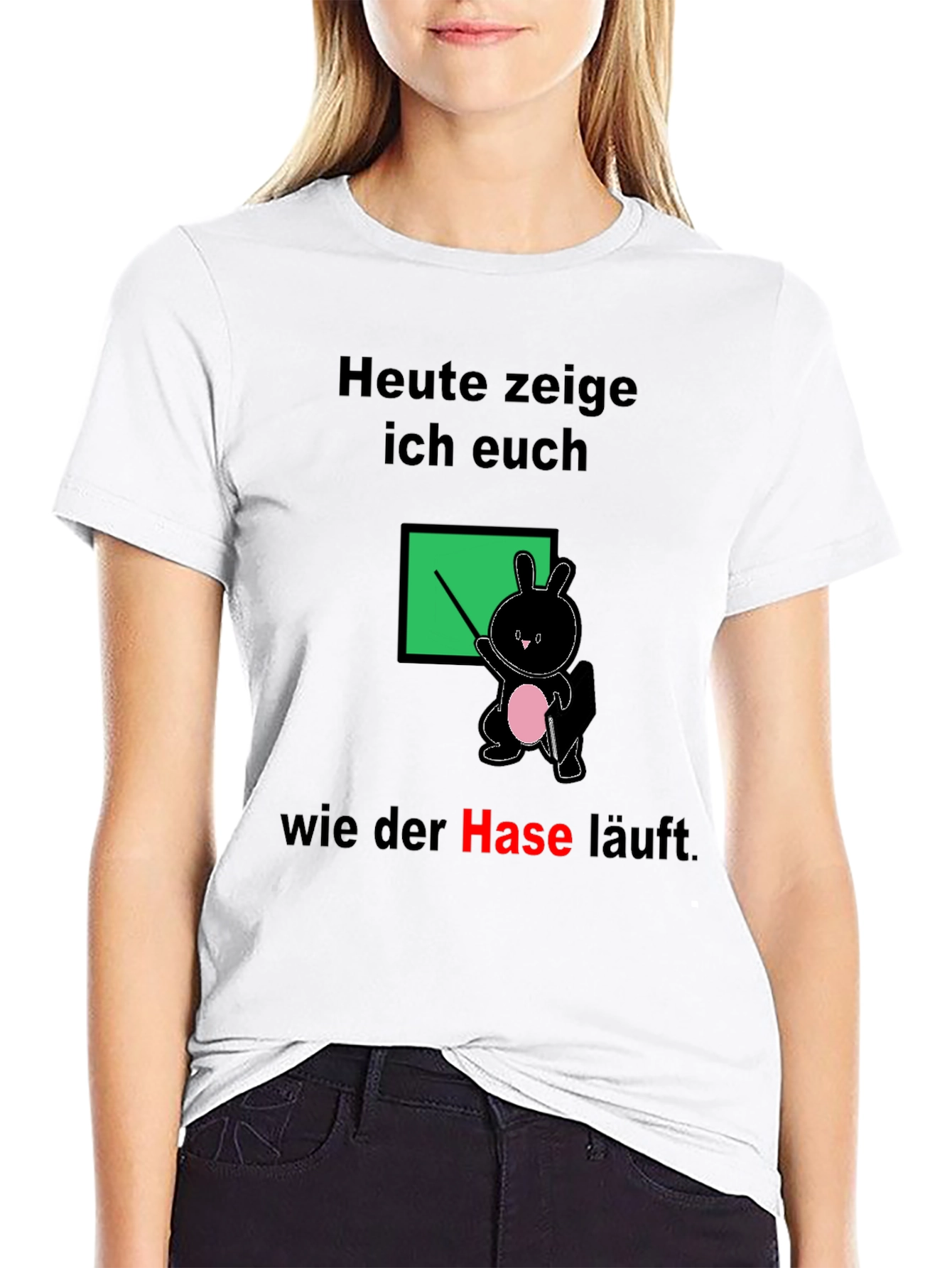 Funny German Bunny Teacher Graphic Tee