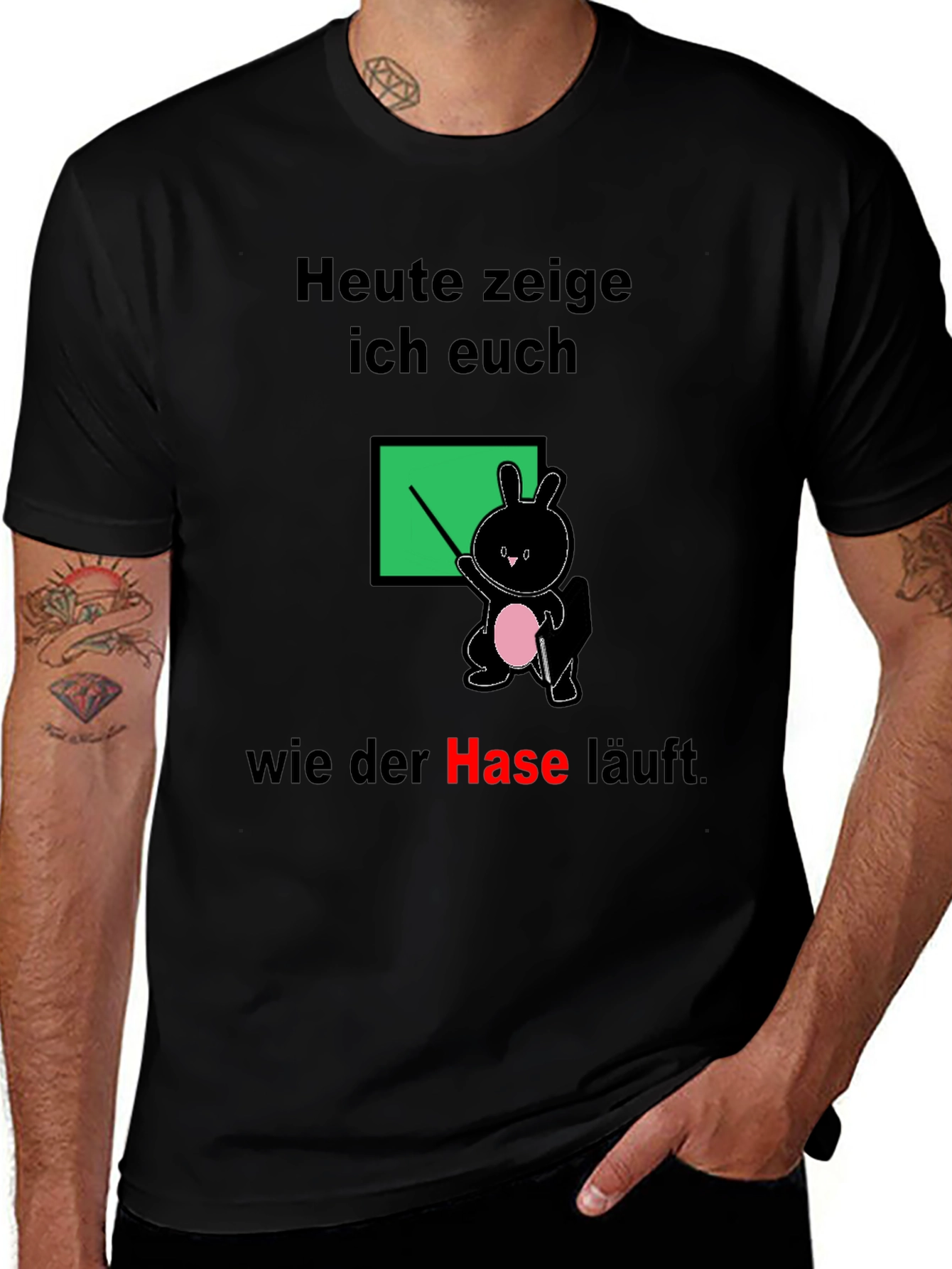 Funny German Bunny Teacher Graphic Tee