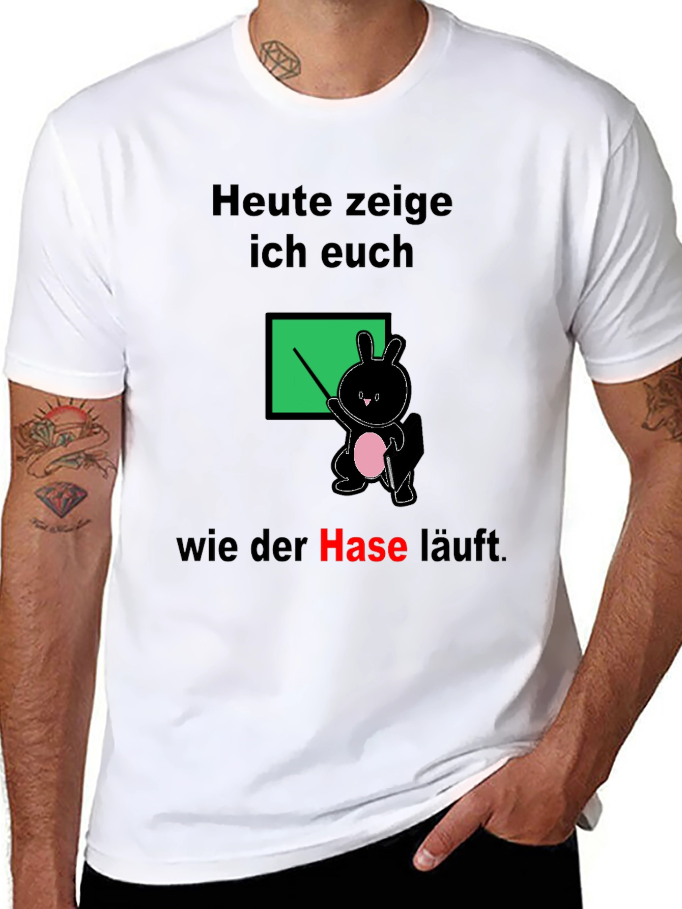 Funny German Bunny Teacher Graphic Tee