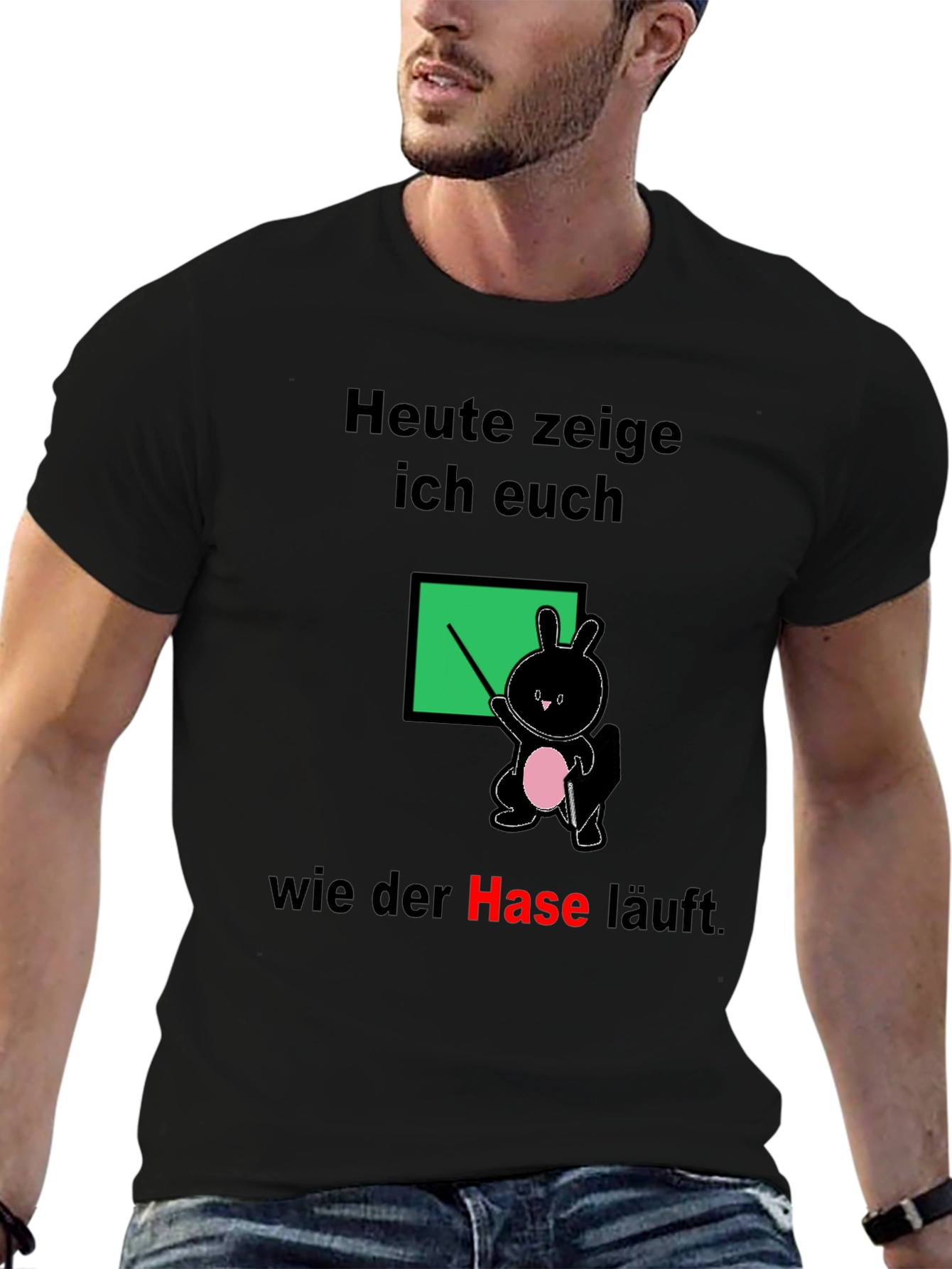 Funny German Bunny Teacher Graphic Tee