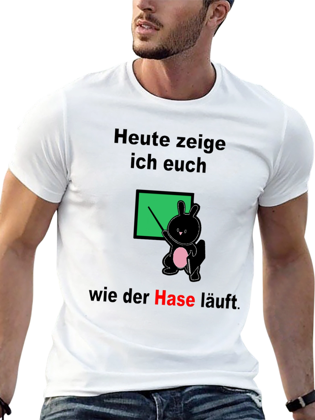 Funny German Bunny Teacher Graphic Tee
