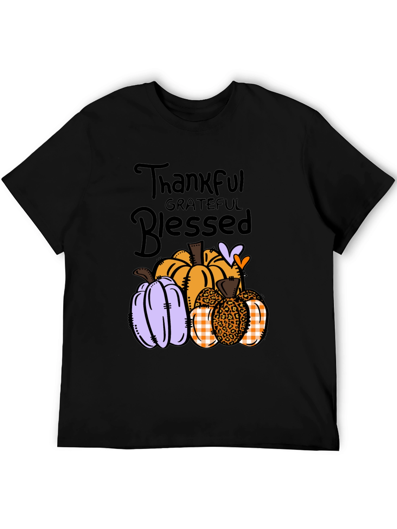 Thankful Grateful Blessed Pumpkin T-Shirt
