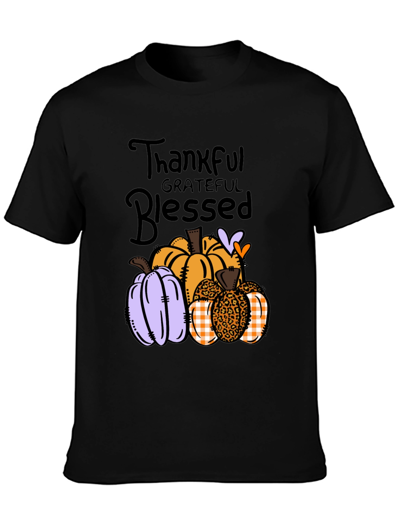 Thankful Grateful Blessed Pumpkin T-Shirt