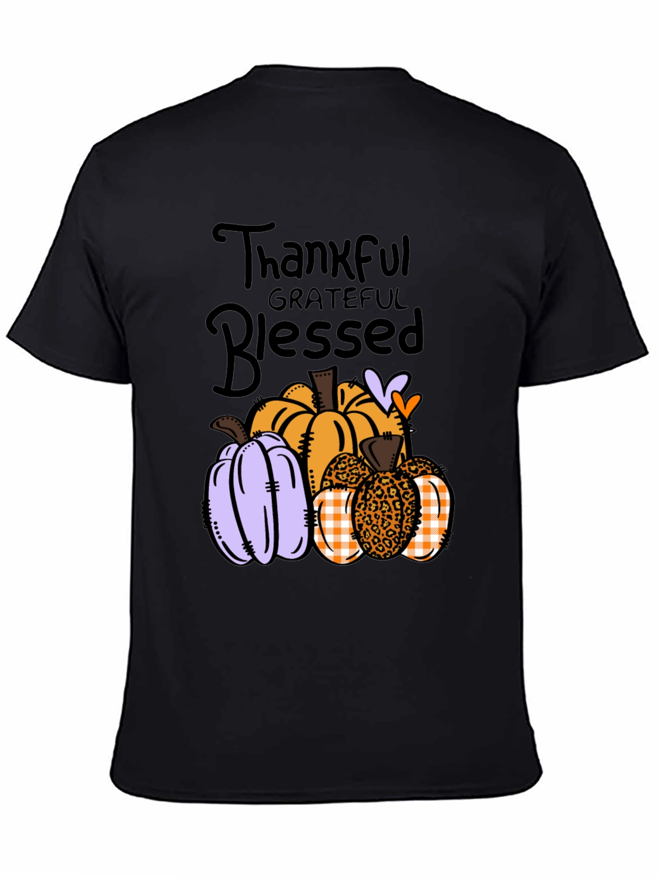 Thankful Grateful Blessed Pumpkin T-Shirt