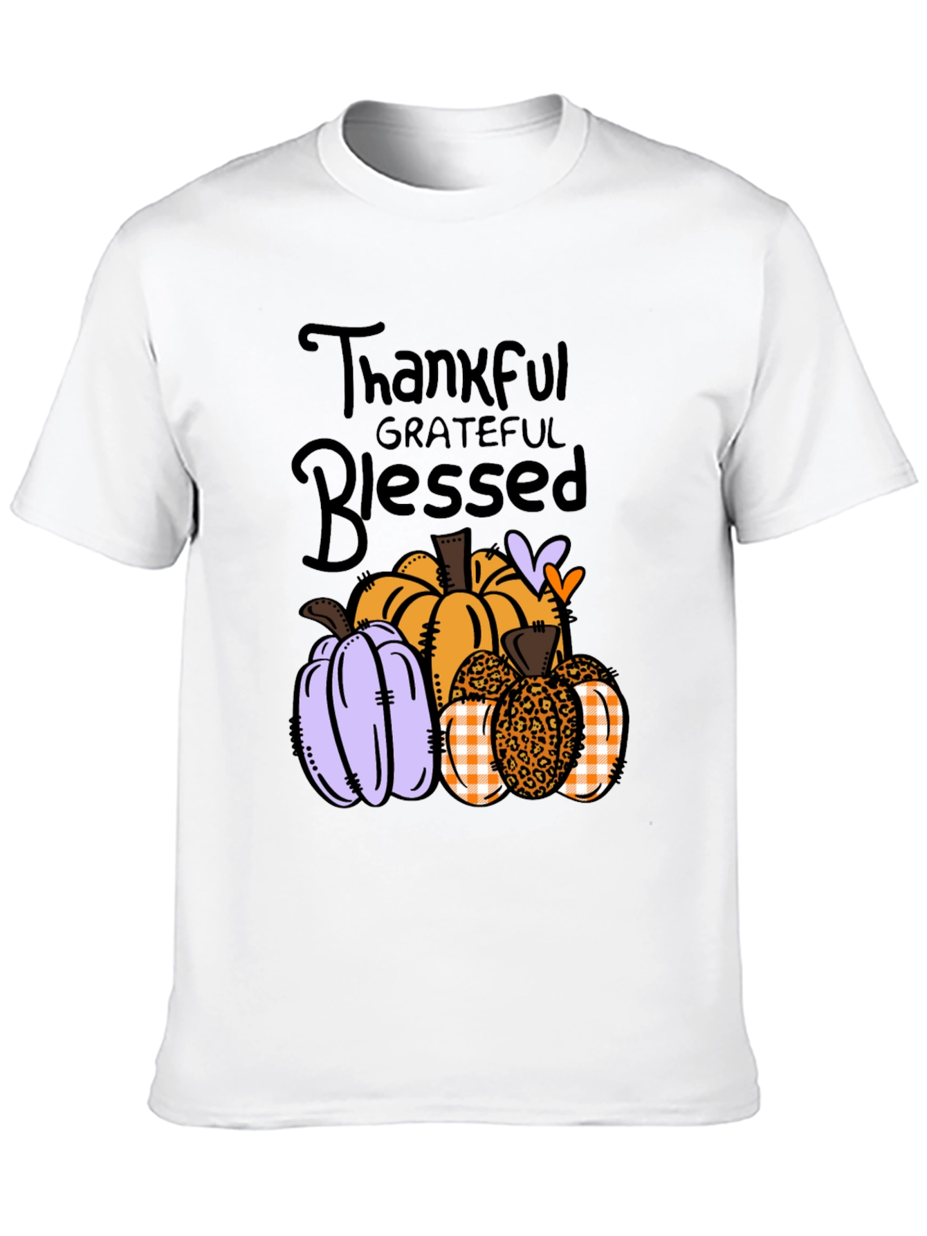 Thankful Grateful Blessed Pumpkin T-Shirt