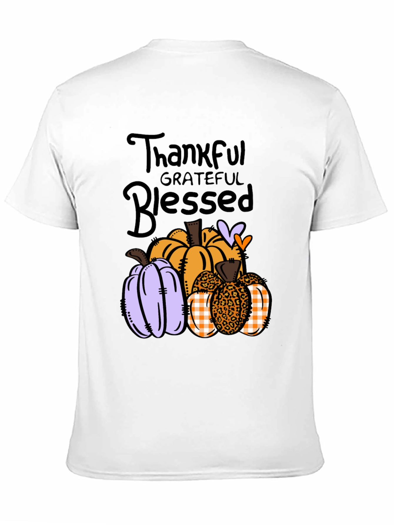 Thankful Grateful Blessed Pumpkin T-Shirt