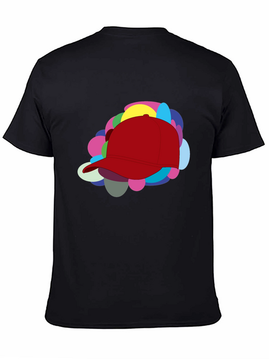 Abstract Hat Graphic T-Shirt - Stylish Casual Wear
