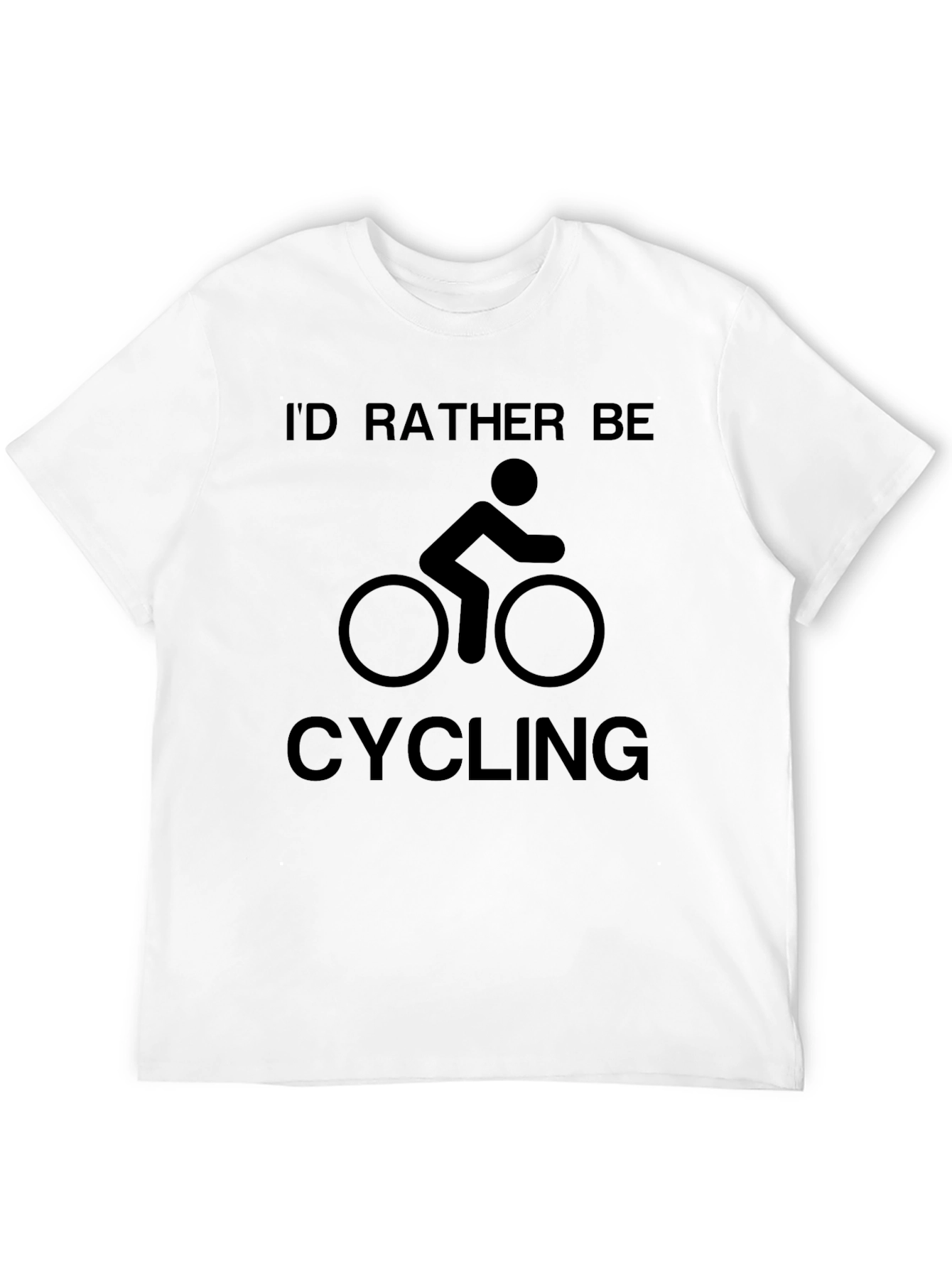 Id Rather Be Cycling Black Graphic Tee