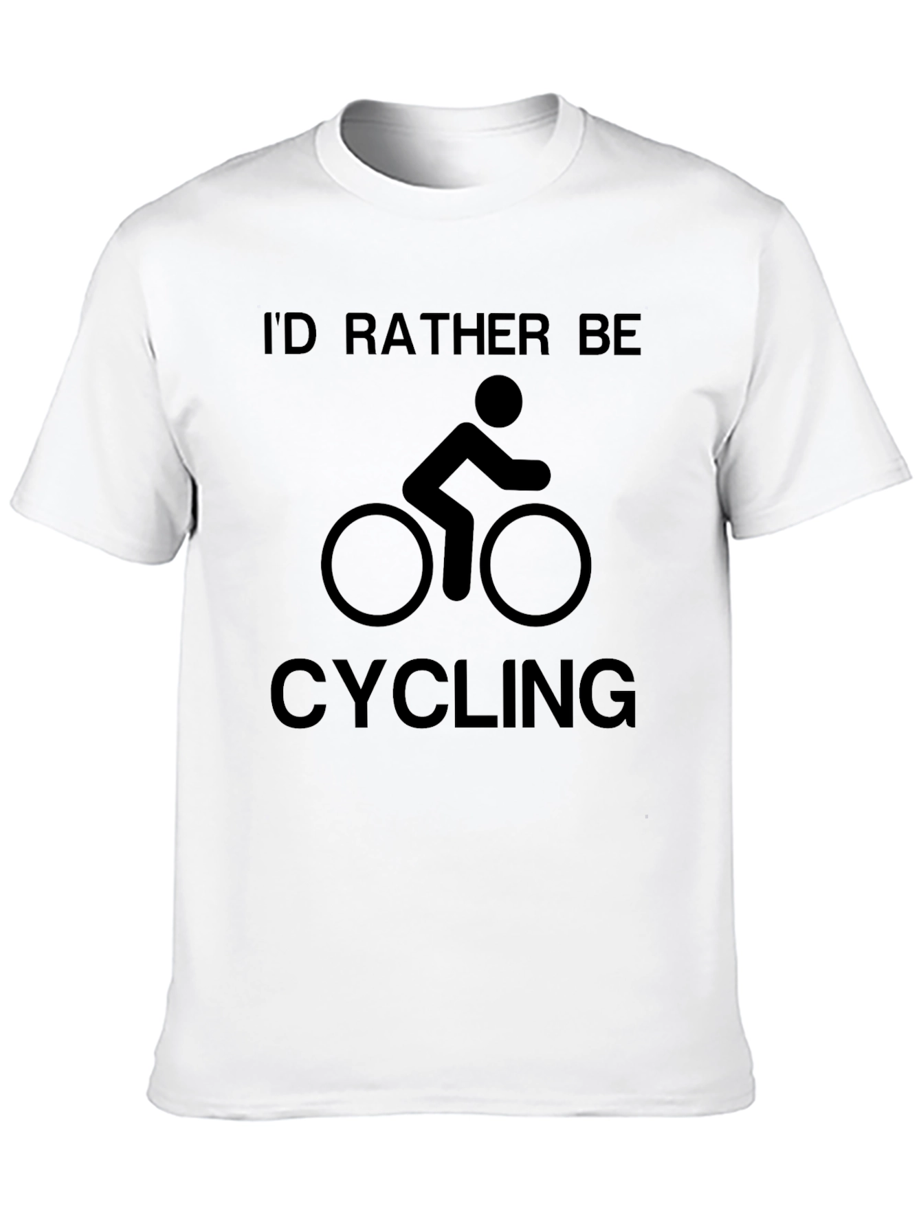 Id Rather Be Cycling Black Graphic Tee