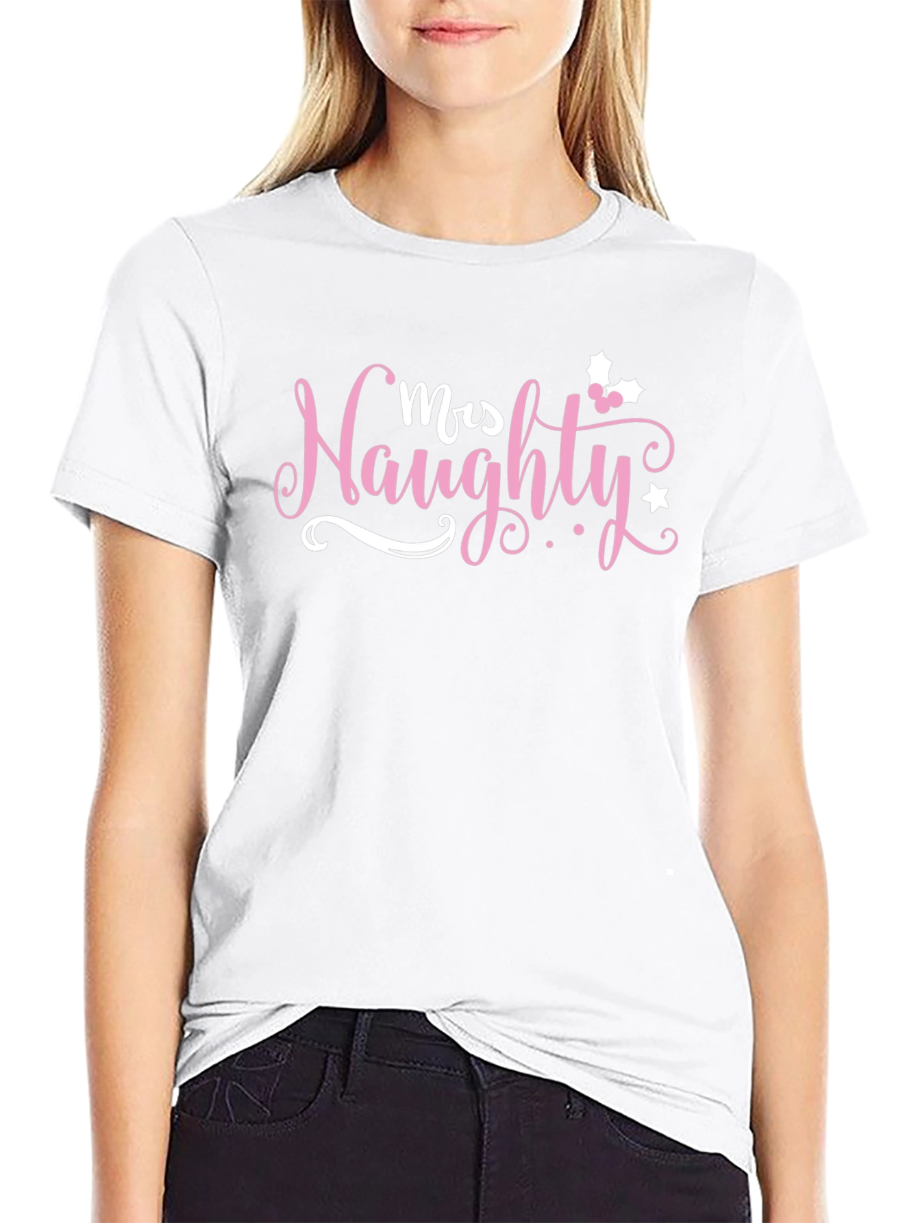 Mrs. Naughty Christmas Graphic T-Shirt