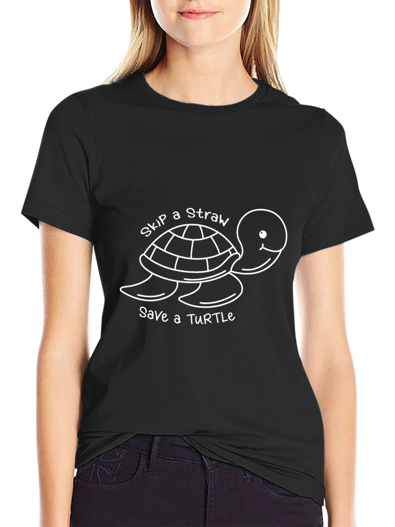 Skip a Straw Save a Turtle T-Shirt