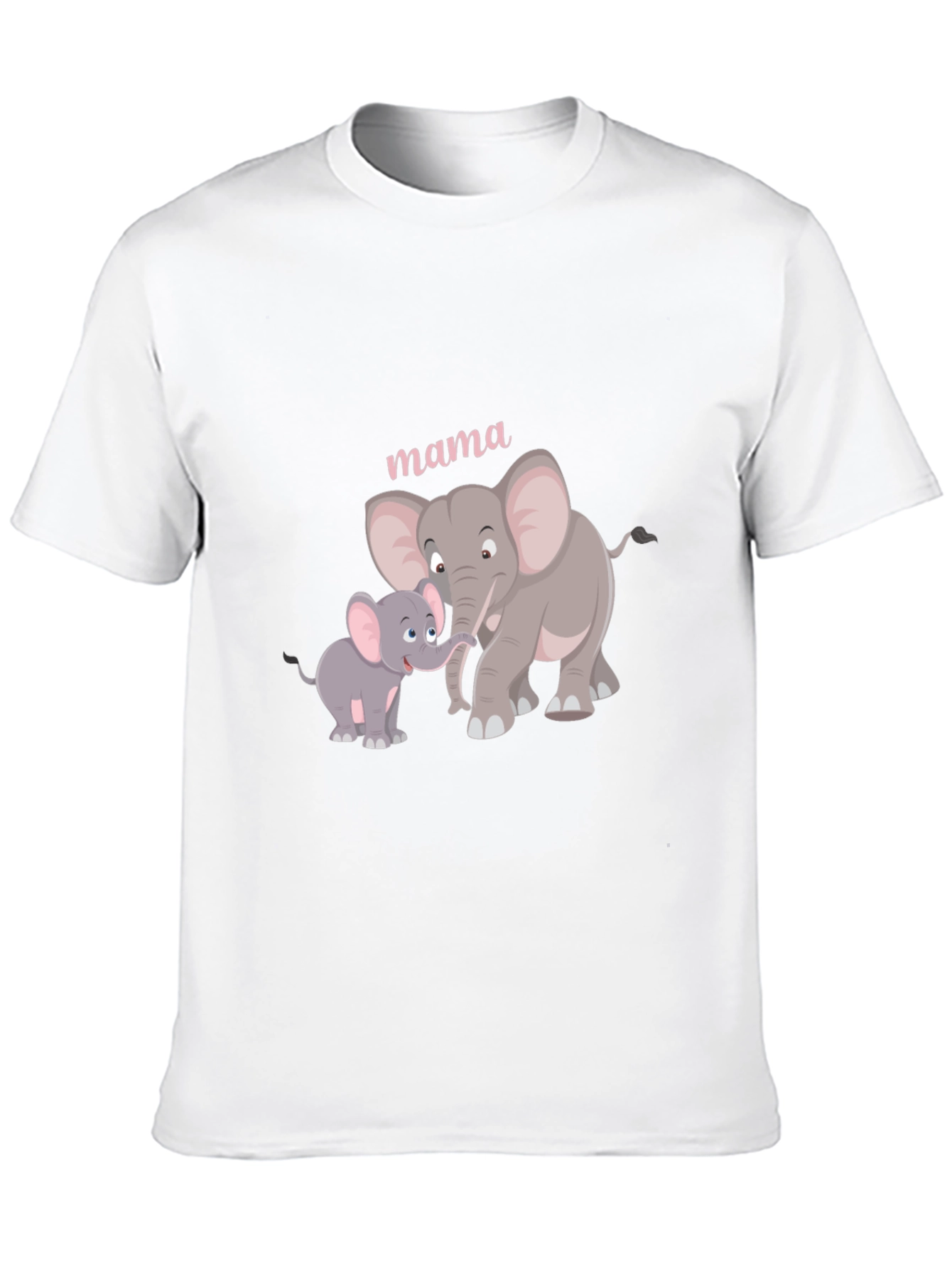 Mama Elephant Graphic Tee - Black Cotton Comfort
