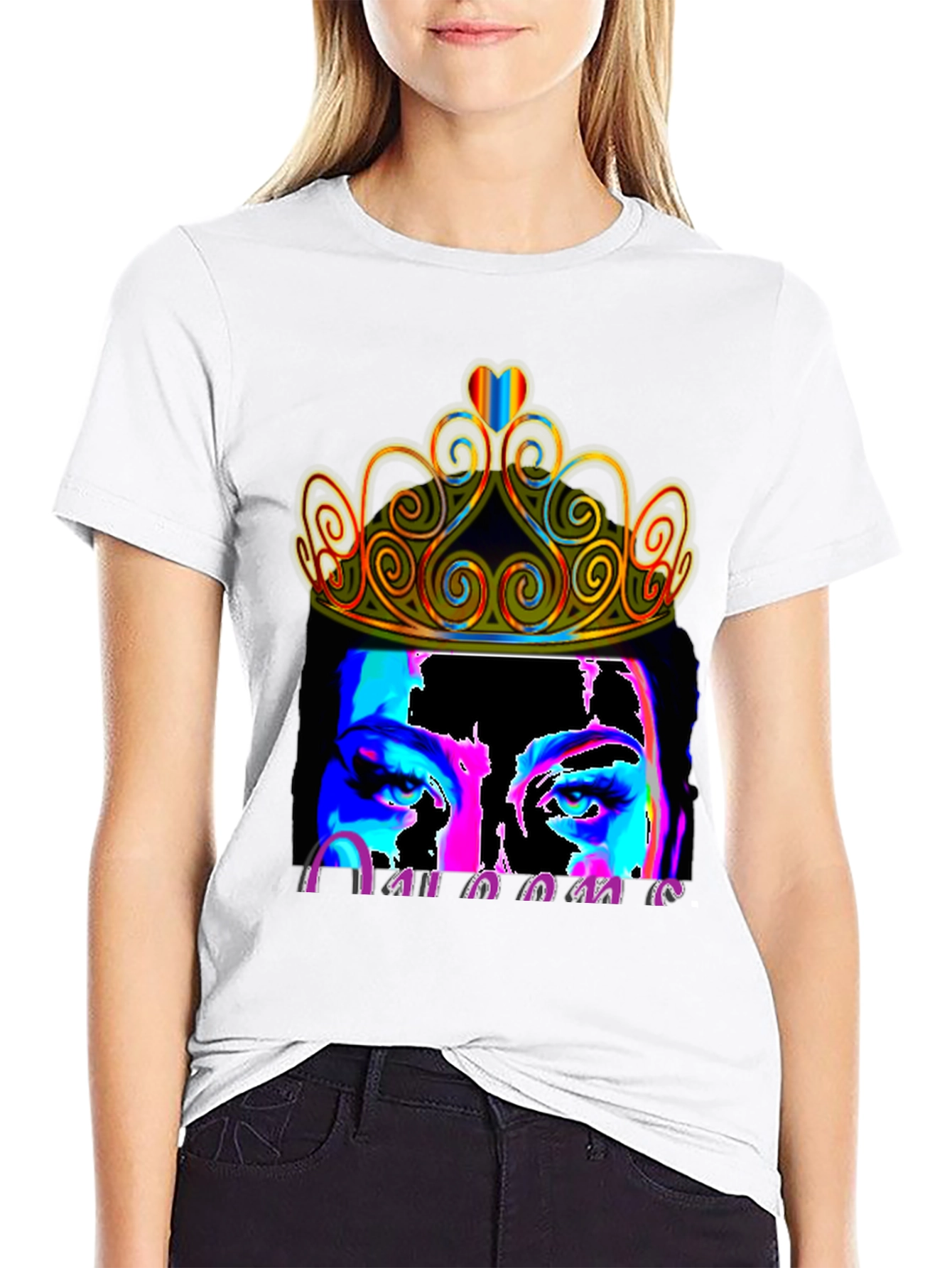 Queen Crown Portrait Graphic Tee