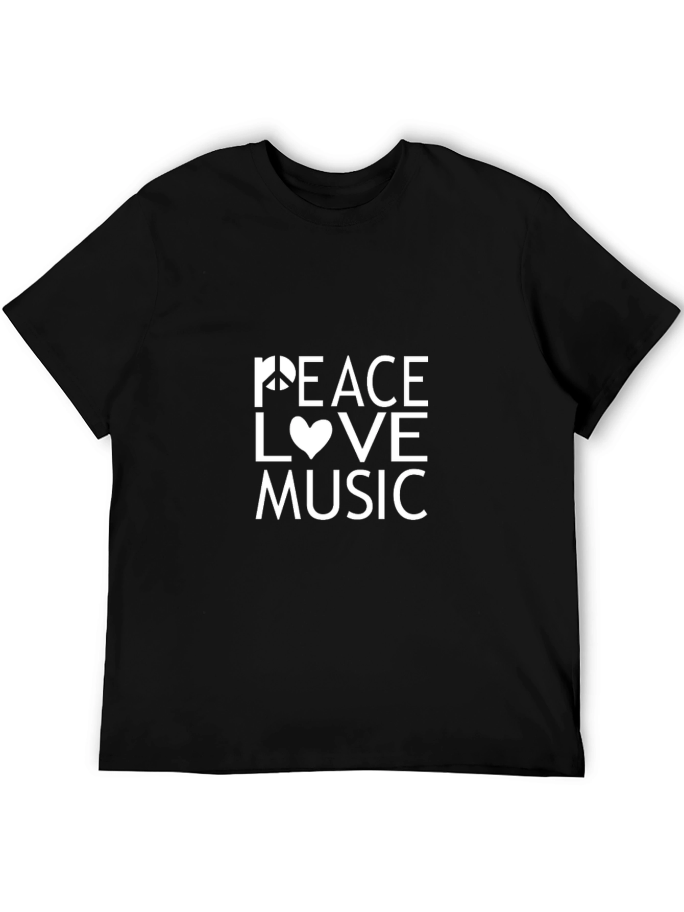 Peace Love Music Graphic T-Shirt