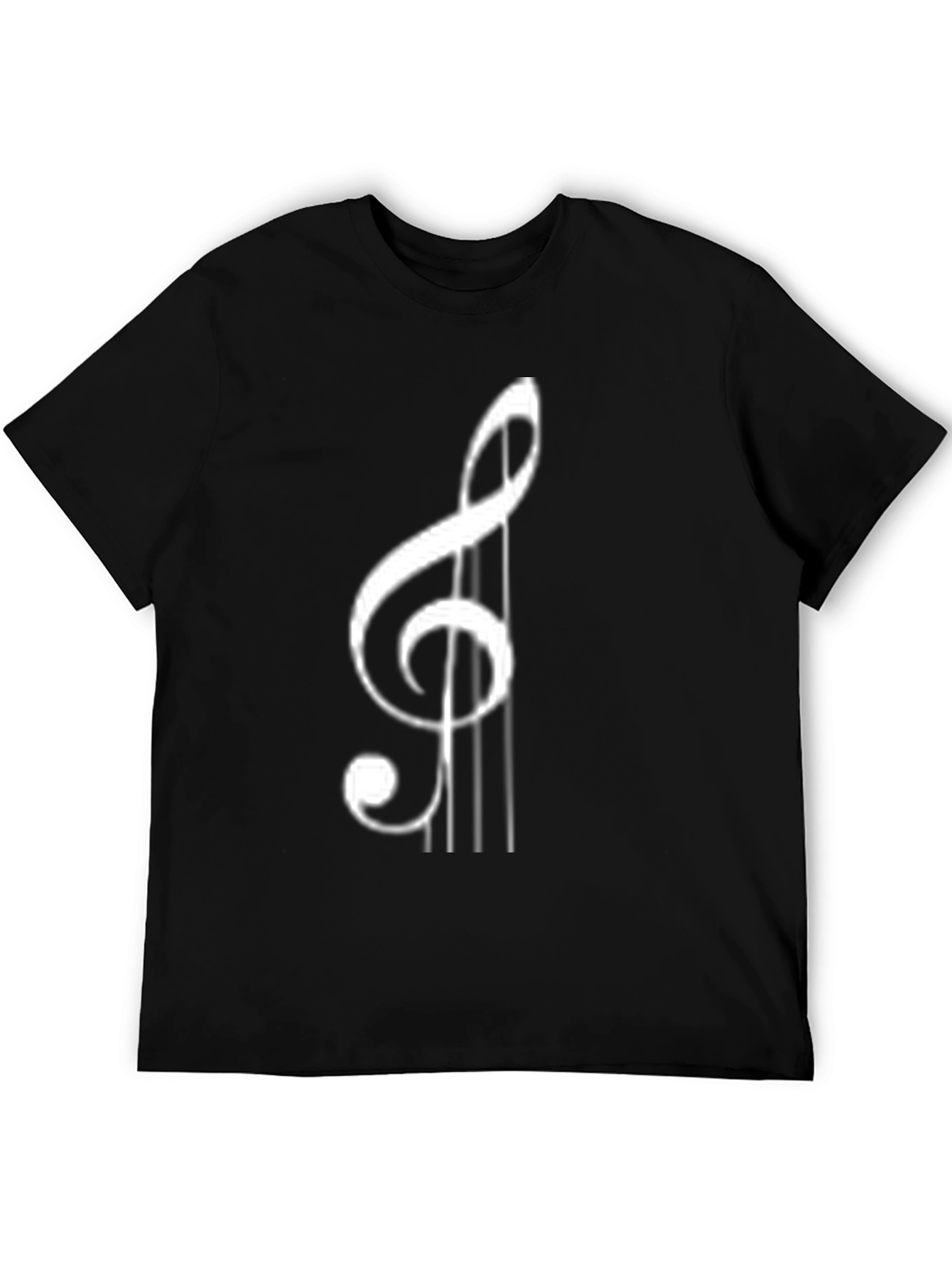 Musical Treble Clef Black T-Shirt