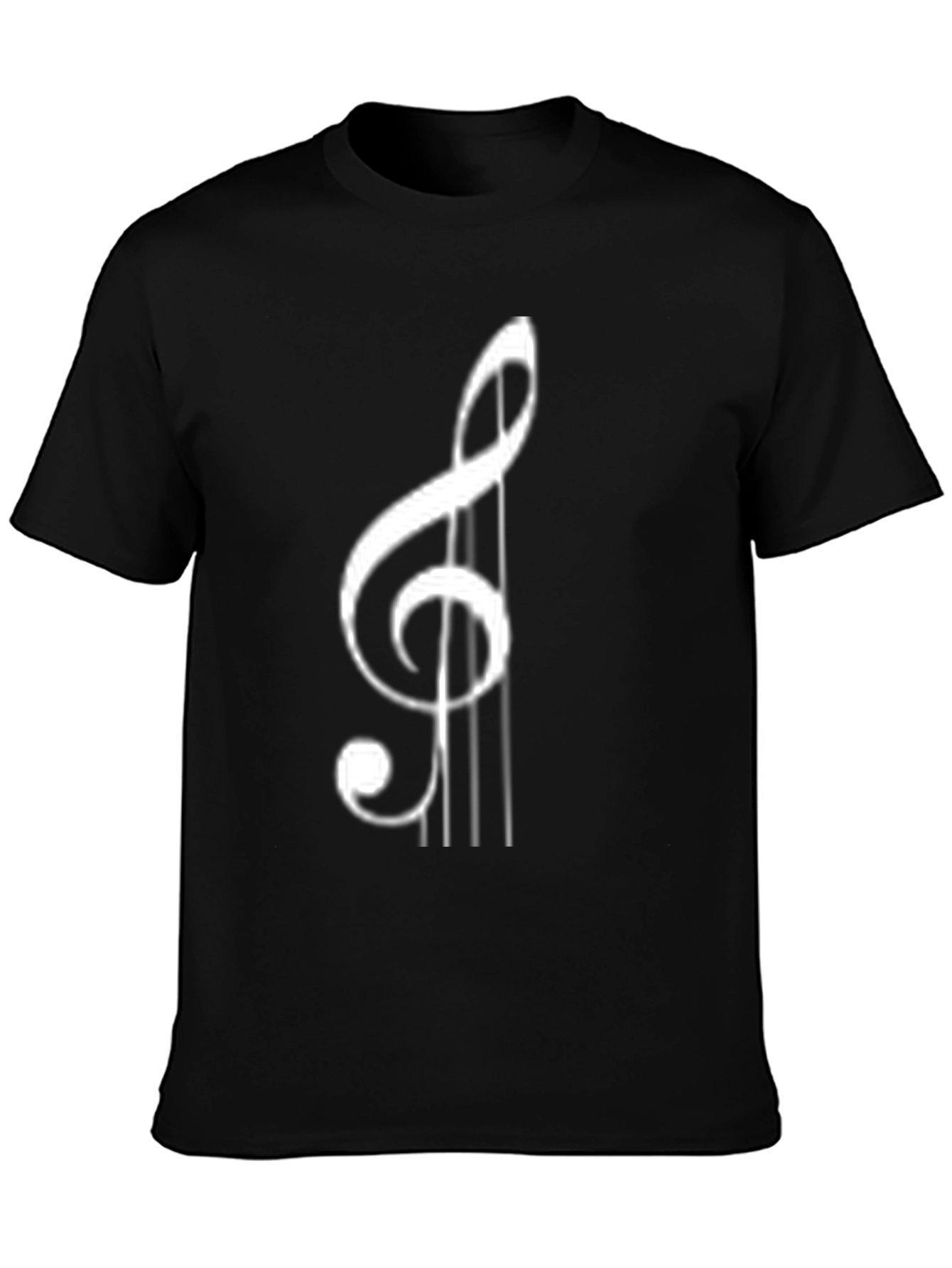 Musical Treble Clef Black T-Shirt