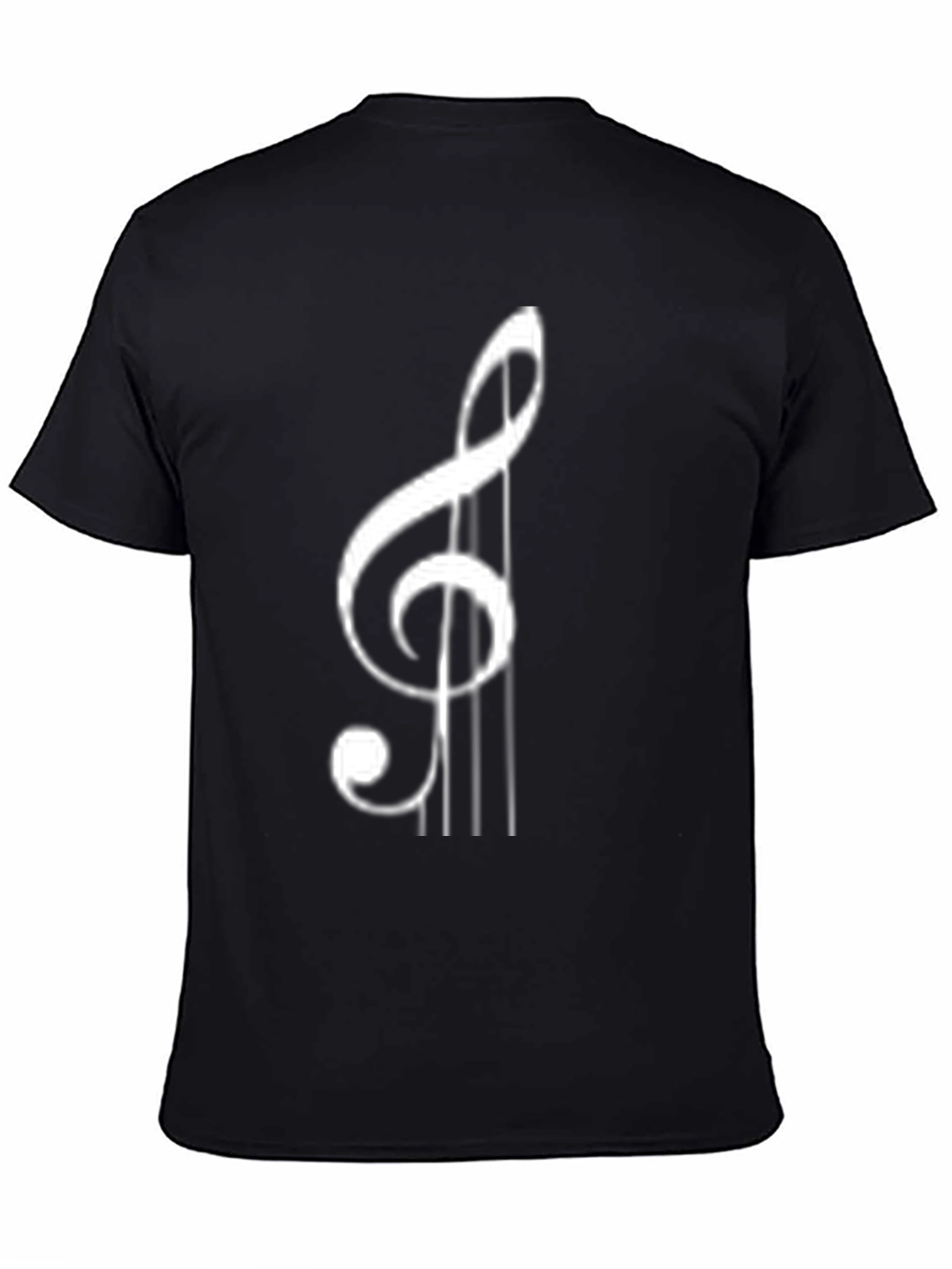 Musical Treble Clef Black T-Shirt