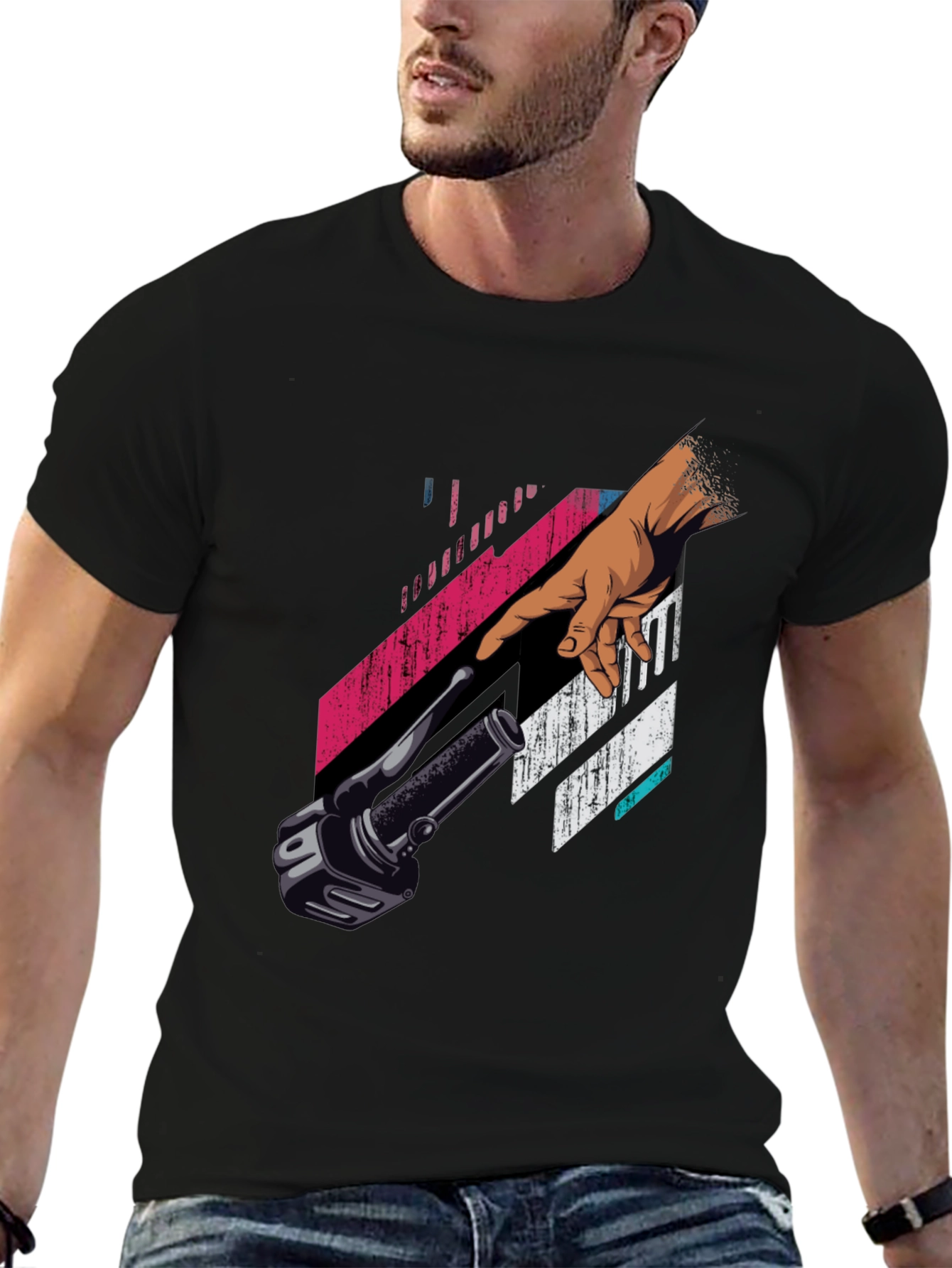 Retro Touch T-Shirt - Creation of a Handlebar