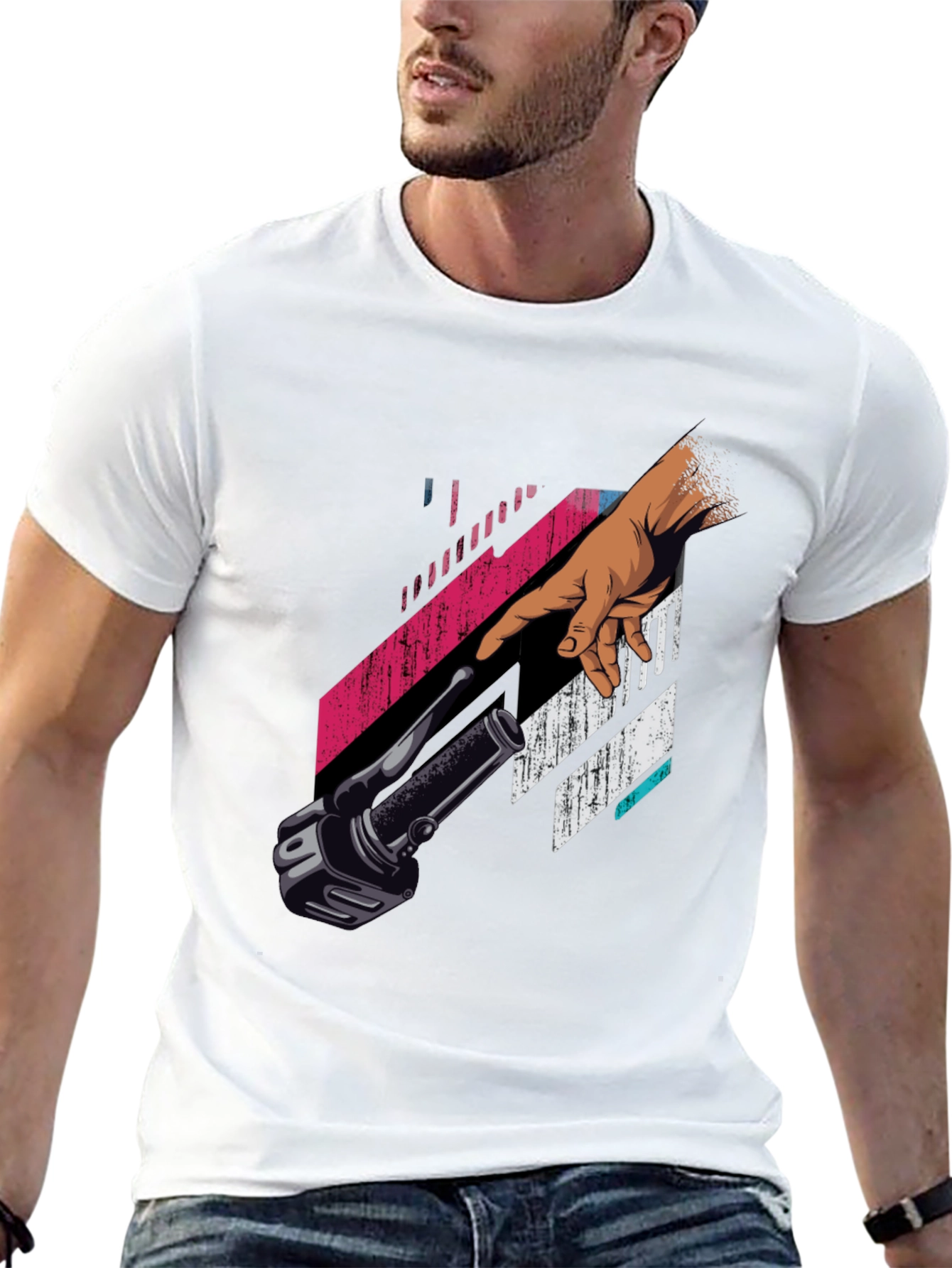 Retro Touch T-Shirt - Creation of a Handlebar