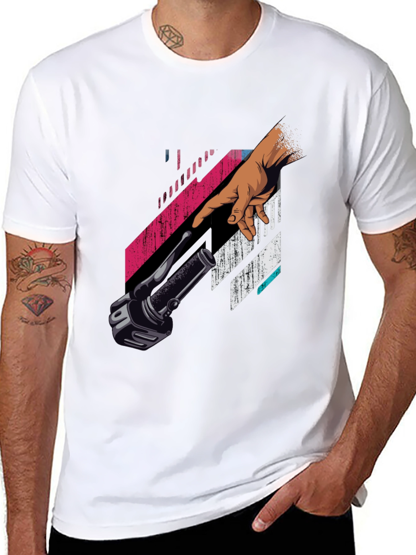 Retro Touch T-Shirt - Creation of a Handlebar
