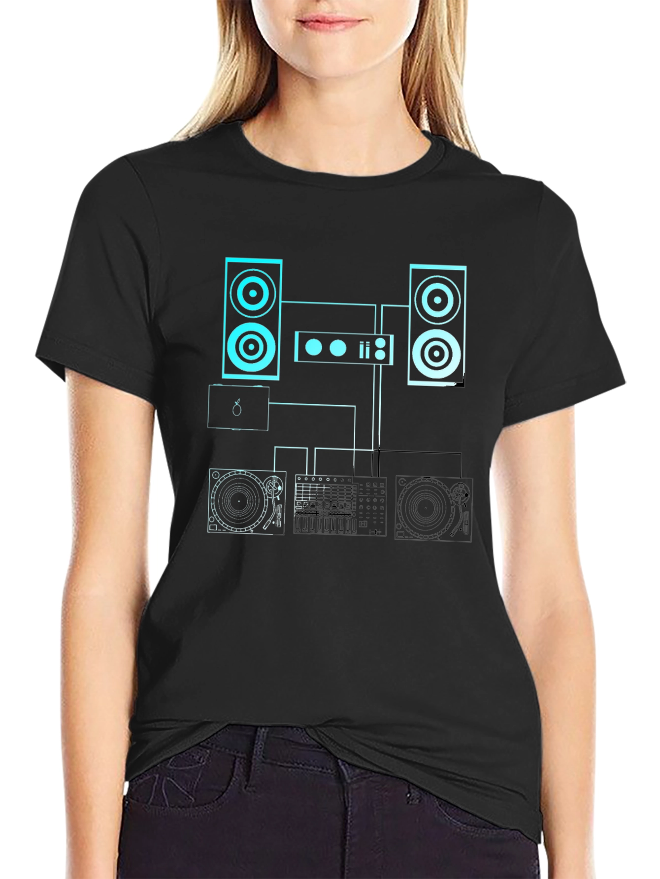 DJ Setup Graphic Print Tee