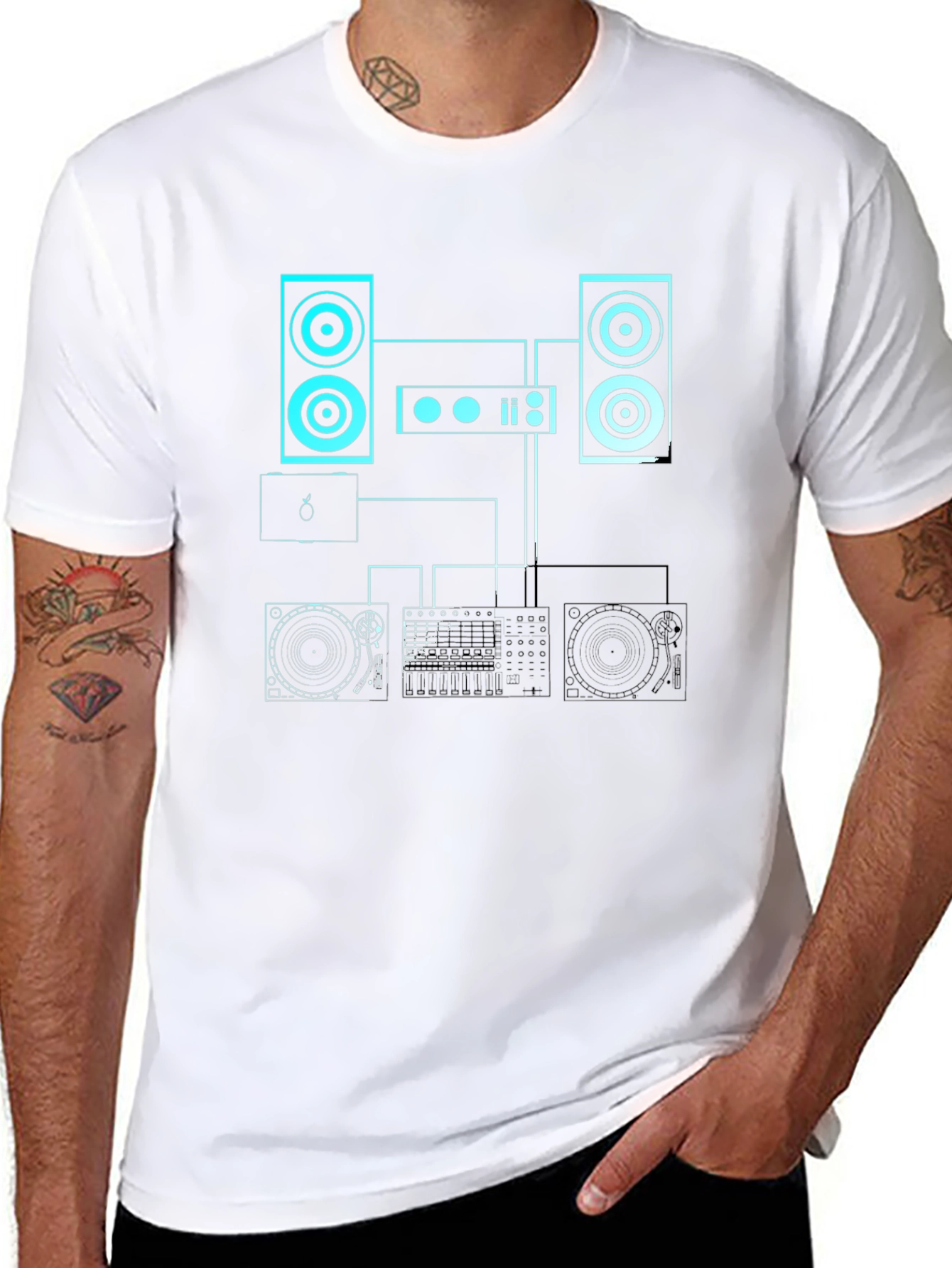 DJ Setup Graphic Print Tee