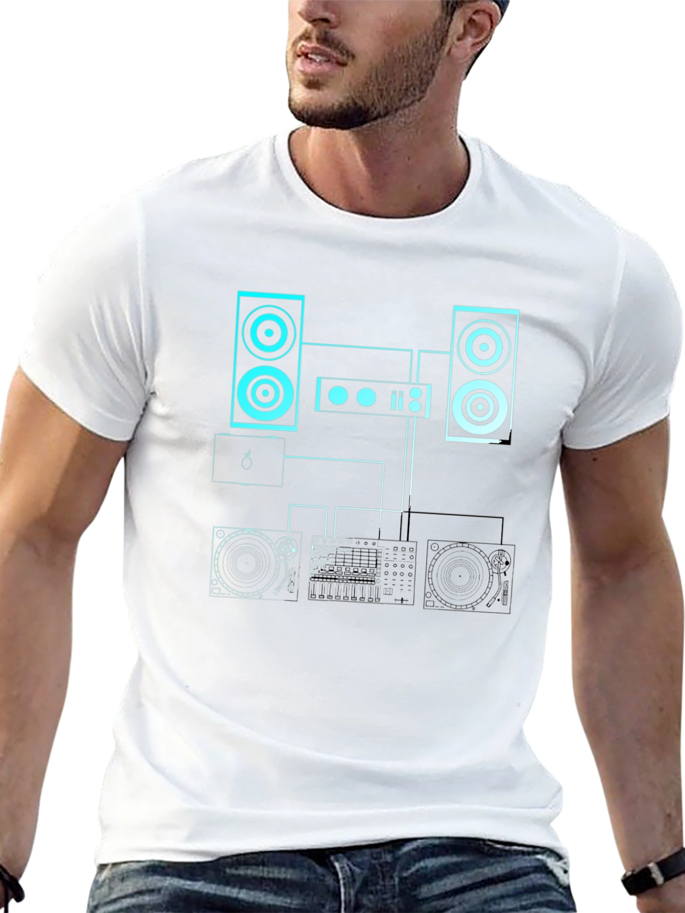 DJ Setup Graphic Print Tee