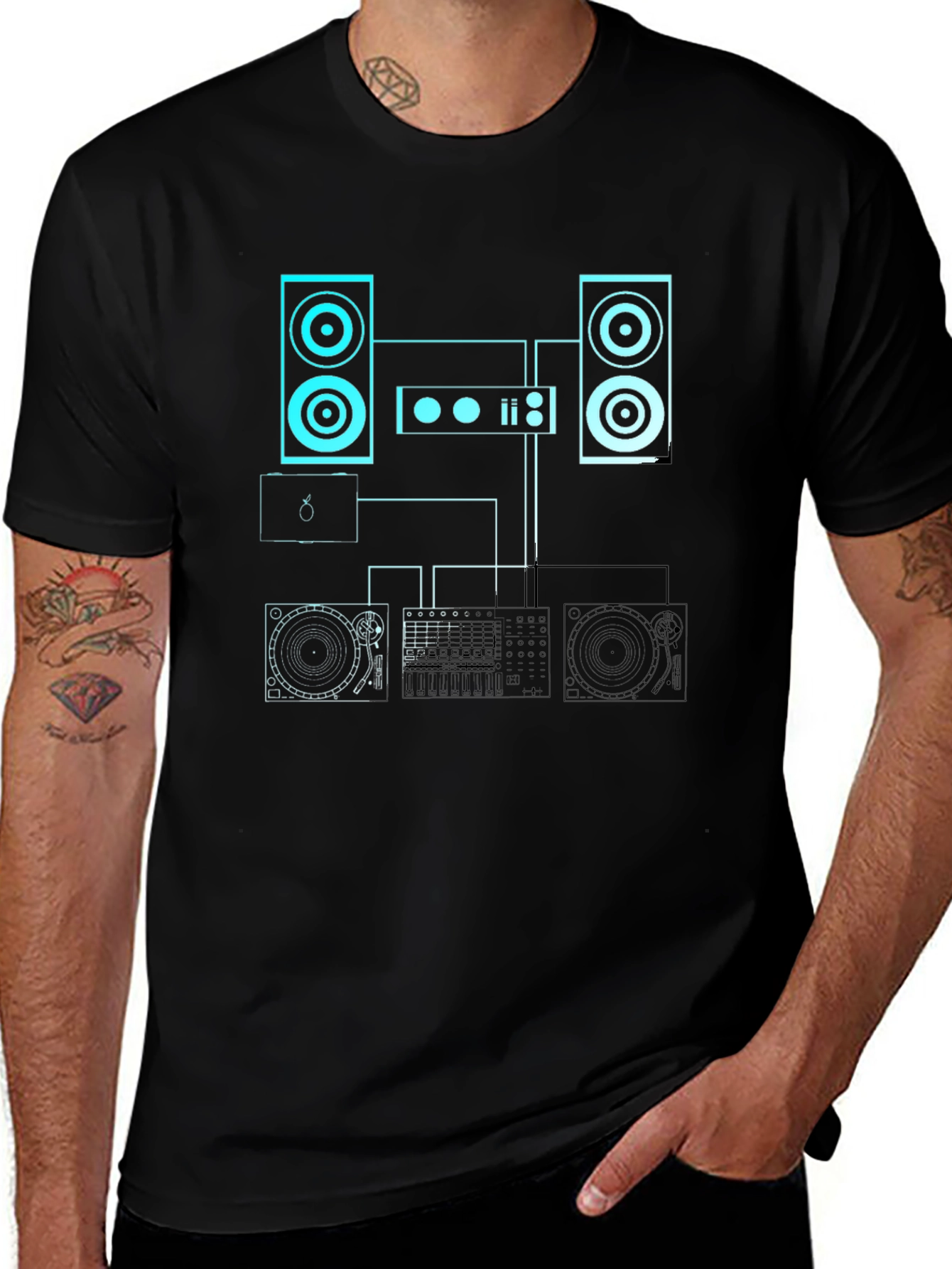 DJ Setup Graphic Print Tee