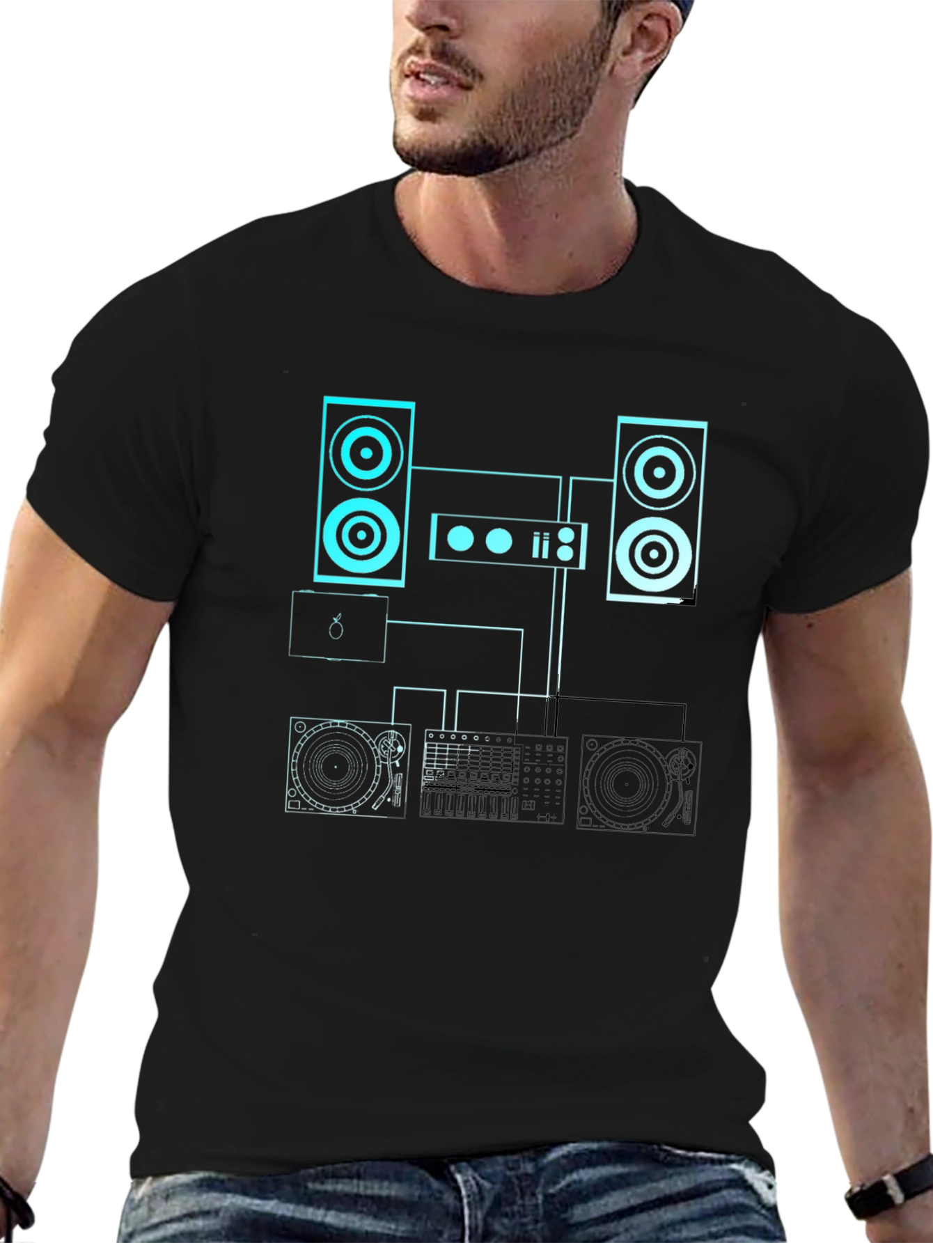 DJ Setup Graphic Print Tee