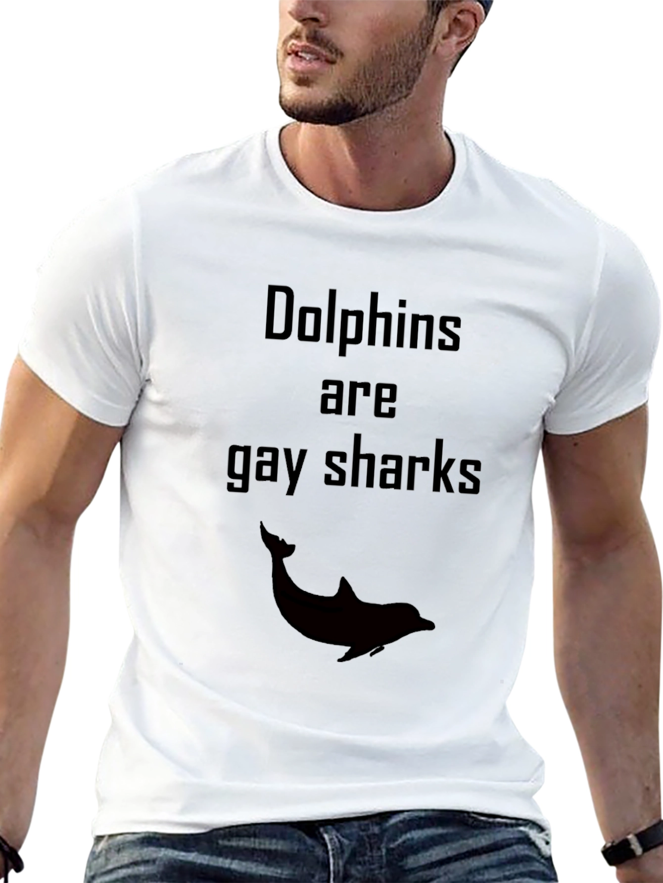 Dolphins Are Gay Sharks Graphic T-Shirt