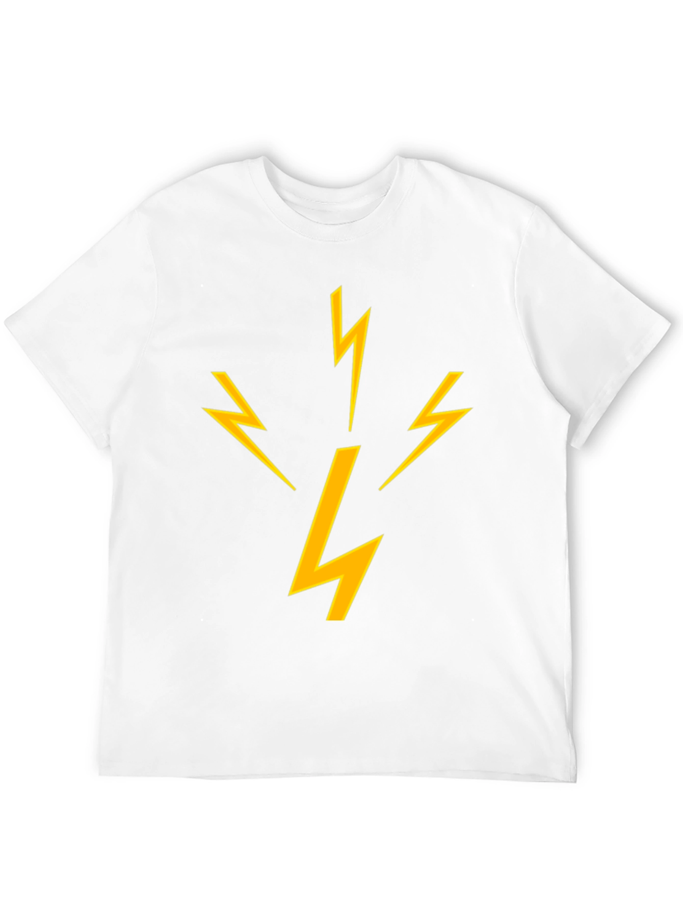 Lightning Bolt Graphic Tee - Black Cotton T-Shirt