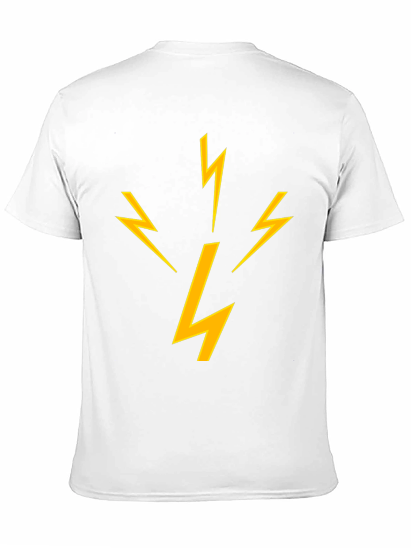 Lightning Bolt Graphic Tee - Black Cotton T-Shirt