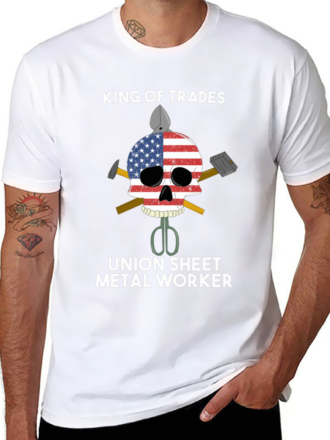 King of Trades Union Sheet Metal Worker T-Shirt